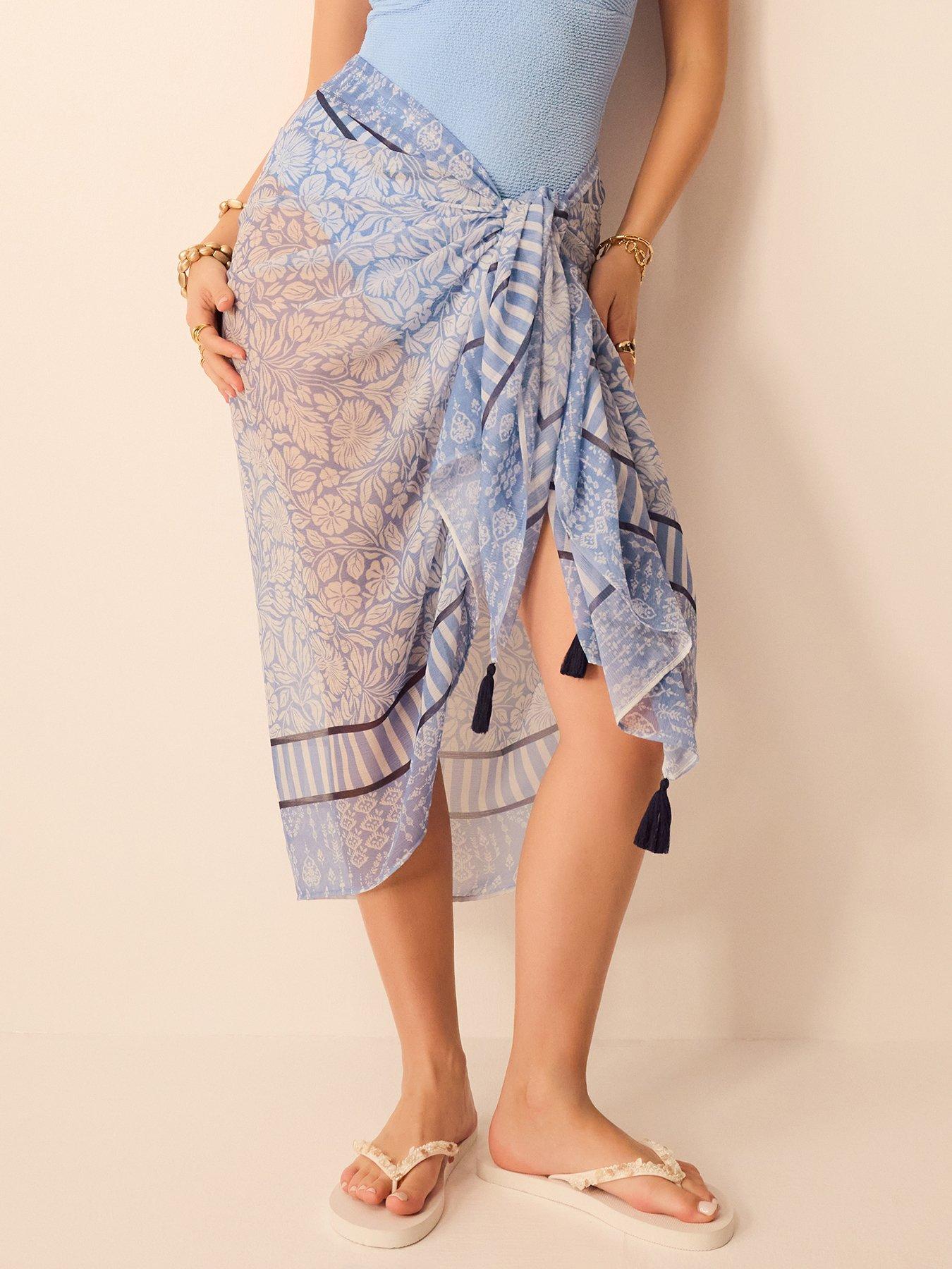 accessorize-floral-print-sarong-blue