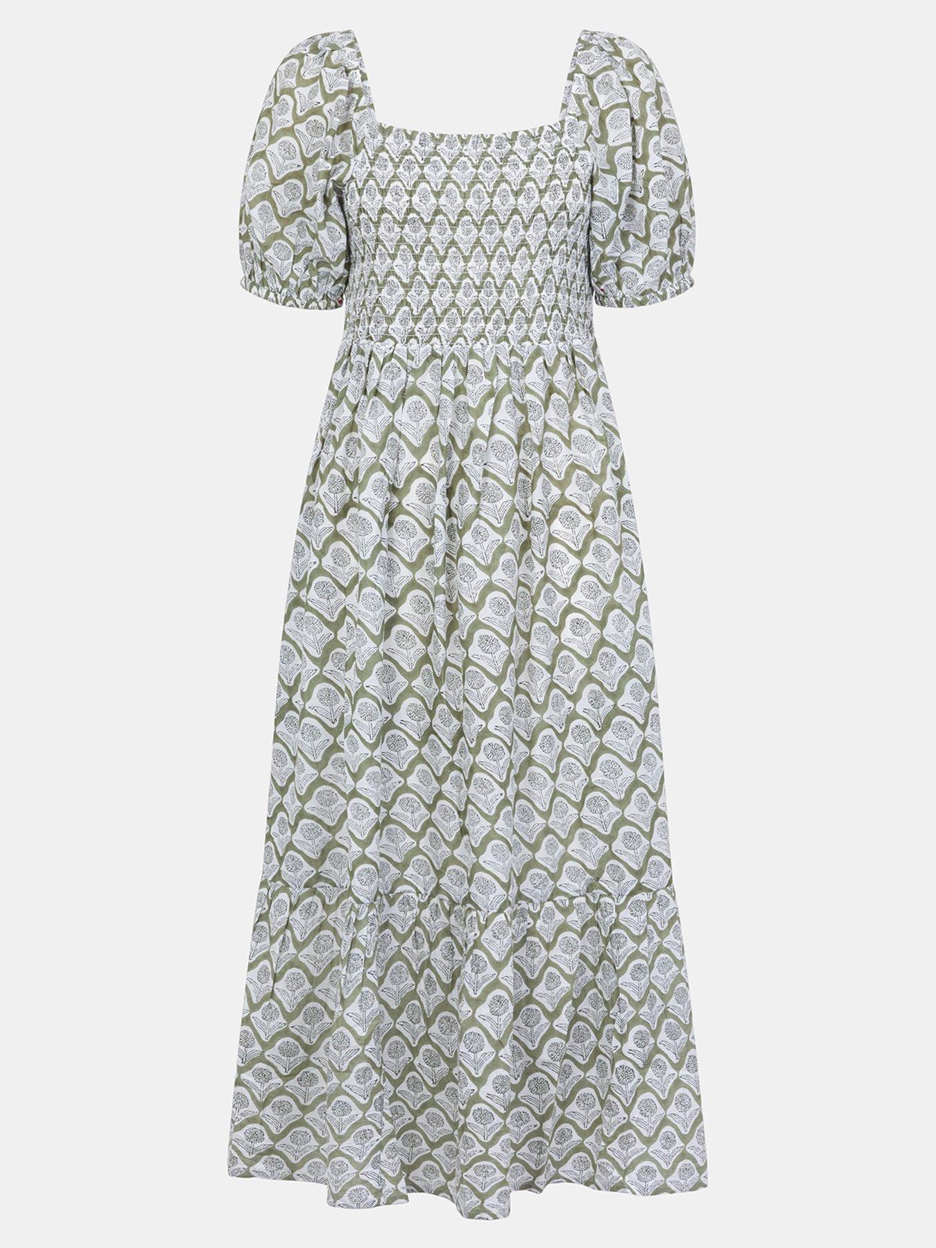 accessorize-floral-print-puff-sleeve-maxi-dress-greendetail