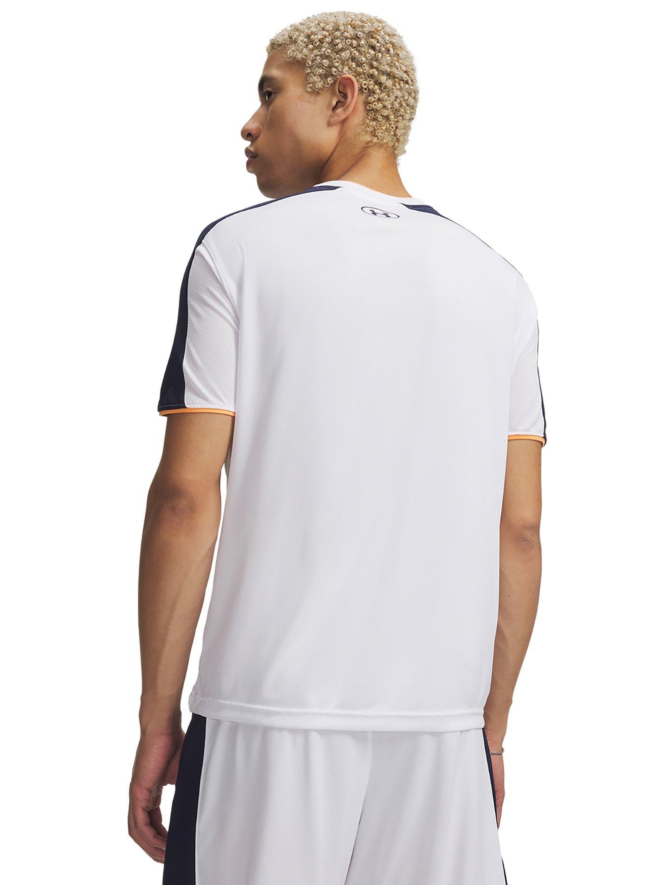Image 2 of 3 of UNDER ARMOUR Mens Football Challenger Short Sleeve T-Shirt - White
