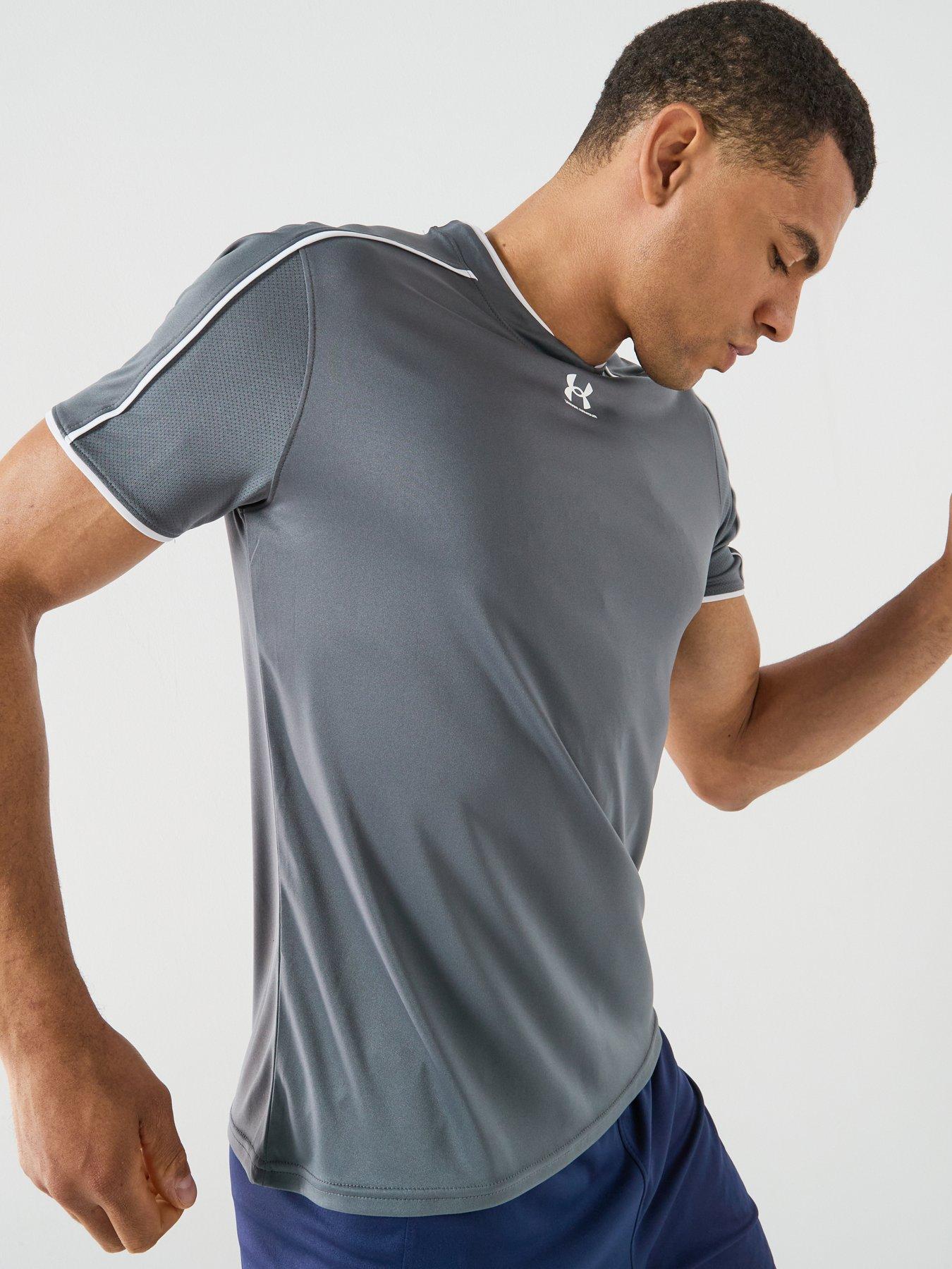 Image 6 of 6 of UNDER ARMOUR Mens Football Challenger Short Sleeve T-Shirt - Grey