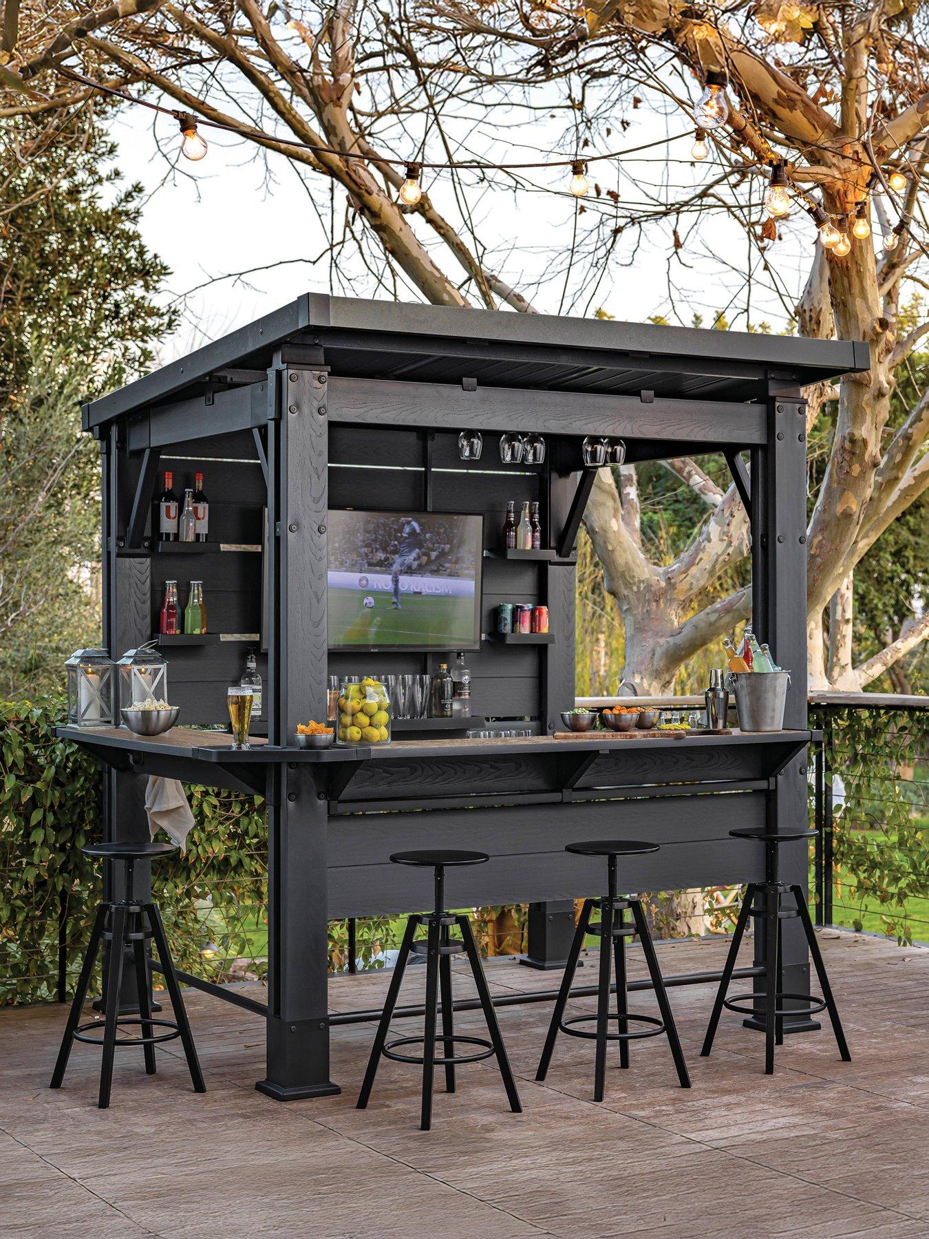 Image 1 of 7 of Keter Signature Bar Gazebo - Ashwood Brown (TV not Included)