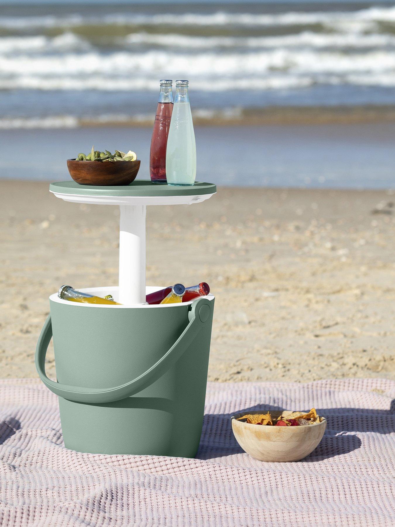 Image 1 of 7 of Keter Go Bar 16L Portable Cooler Table - Vintage Green