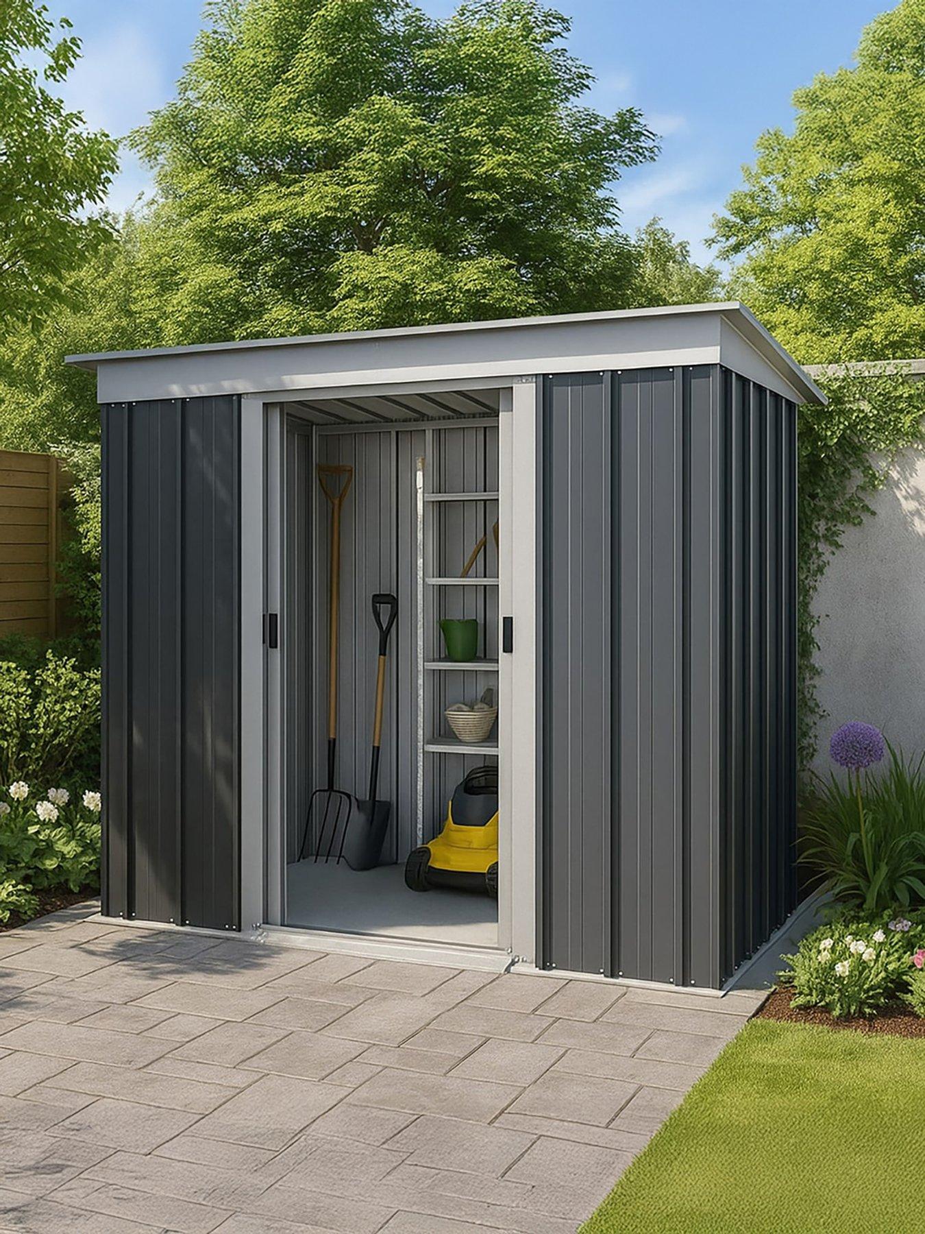 yardmaster-6ft-x-4ft-castleton-pent-roof-metal-shed-with-floor-framefront