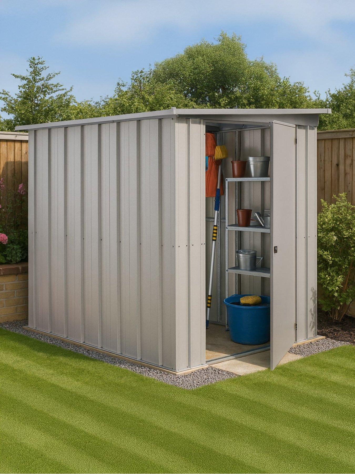 yardmaster-4-x-5-ft-single-door-metal-pent-roof-shed