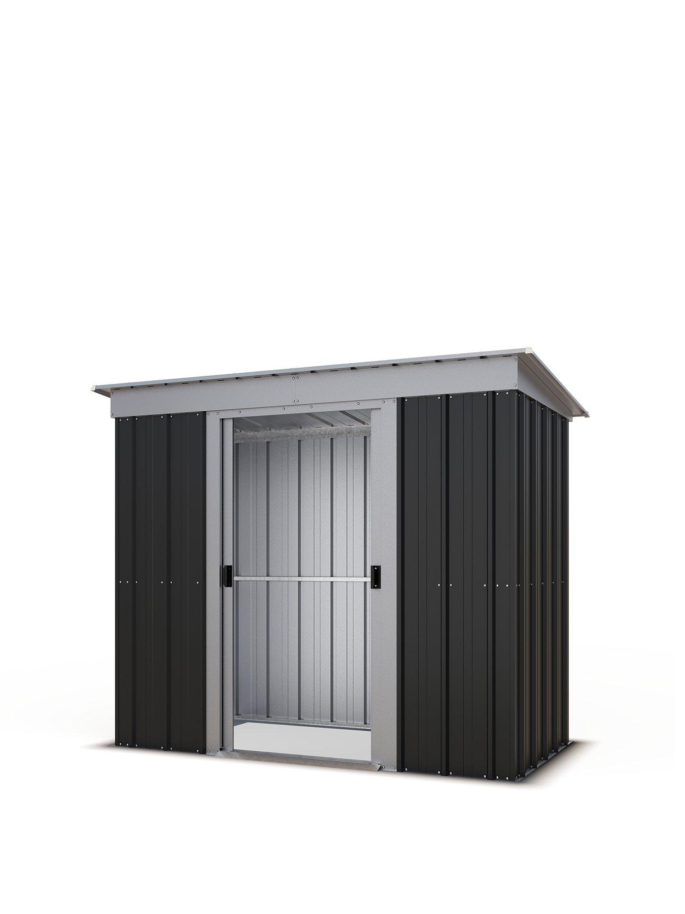 yardmaster-8ft-x-4ft-castleton-pent-roof-metal-shedstillFront