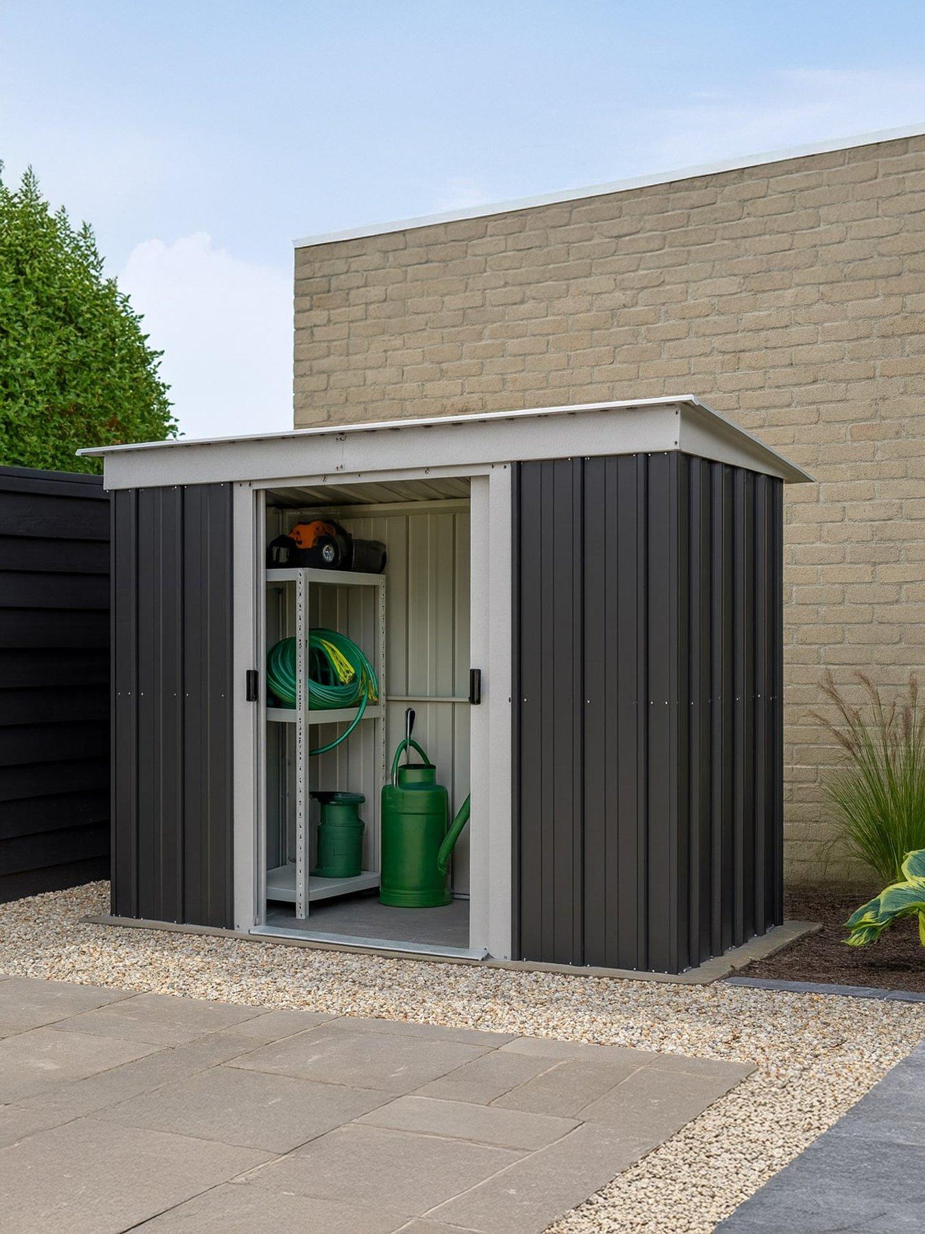 yardmaster-8ftnbspx-4ft-castleton-pent-roof-metal-shed-with-floor-framefront