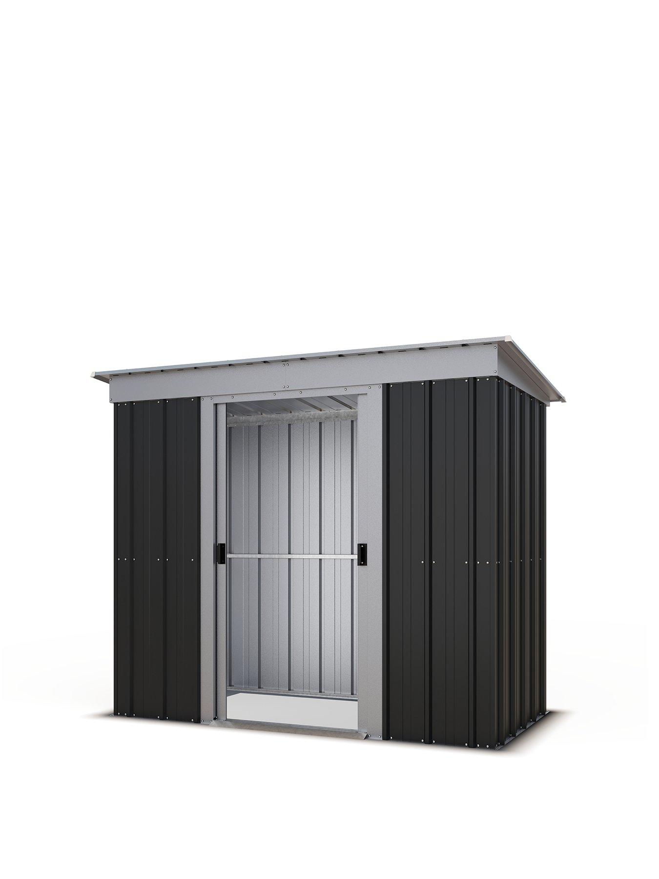yardmaster-8ftnbspx-4ft-castleton-pent-roof-metal-shed-with-floor-framestillFront