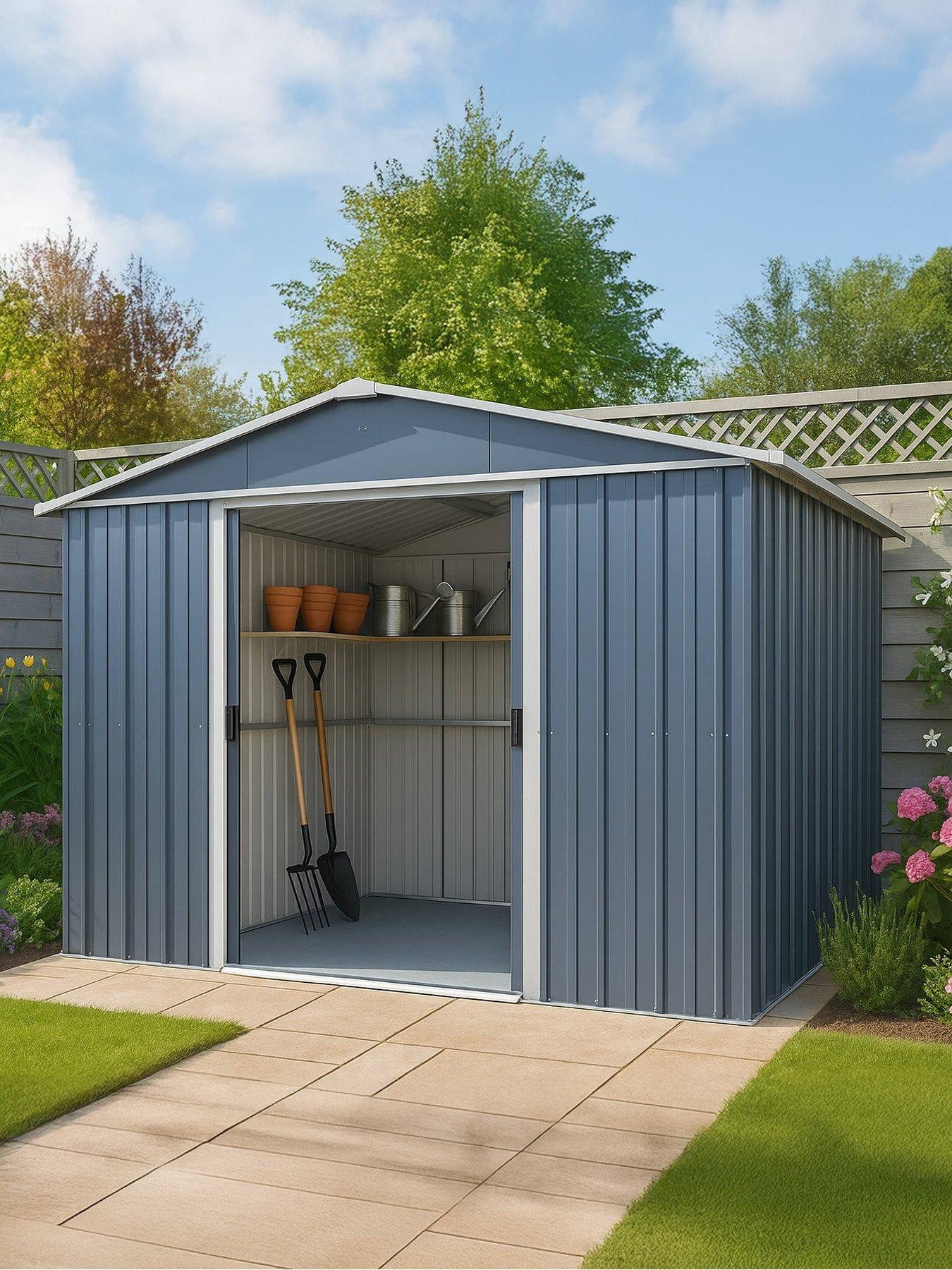 yardmaster-10ft-x-10ft-castleton-apex-roof-metal-shedfront