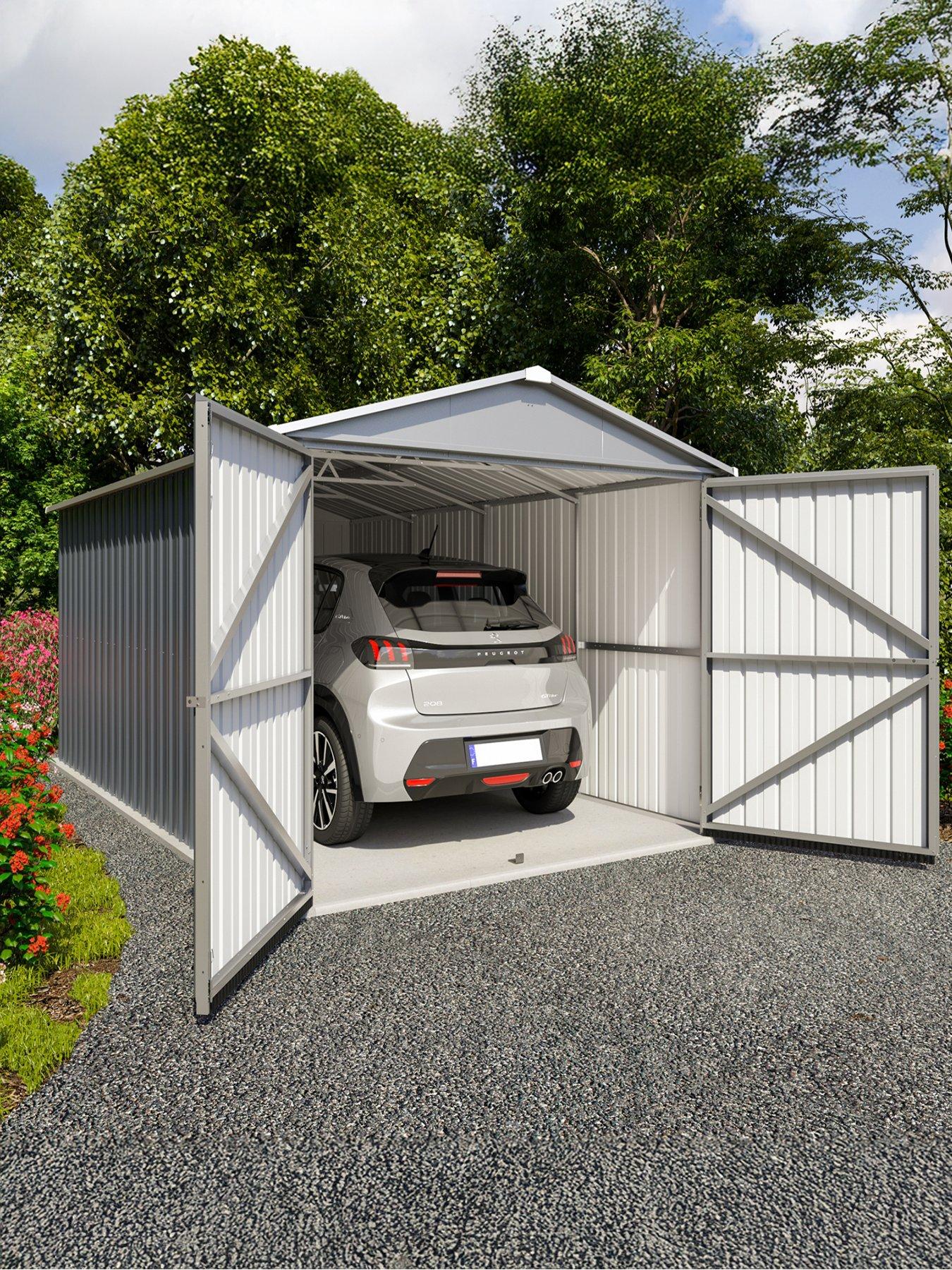 yardmaster-10x17ftnbspmetal-garage-with-2-large-swing-doorsfront