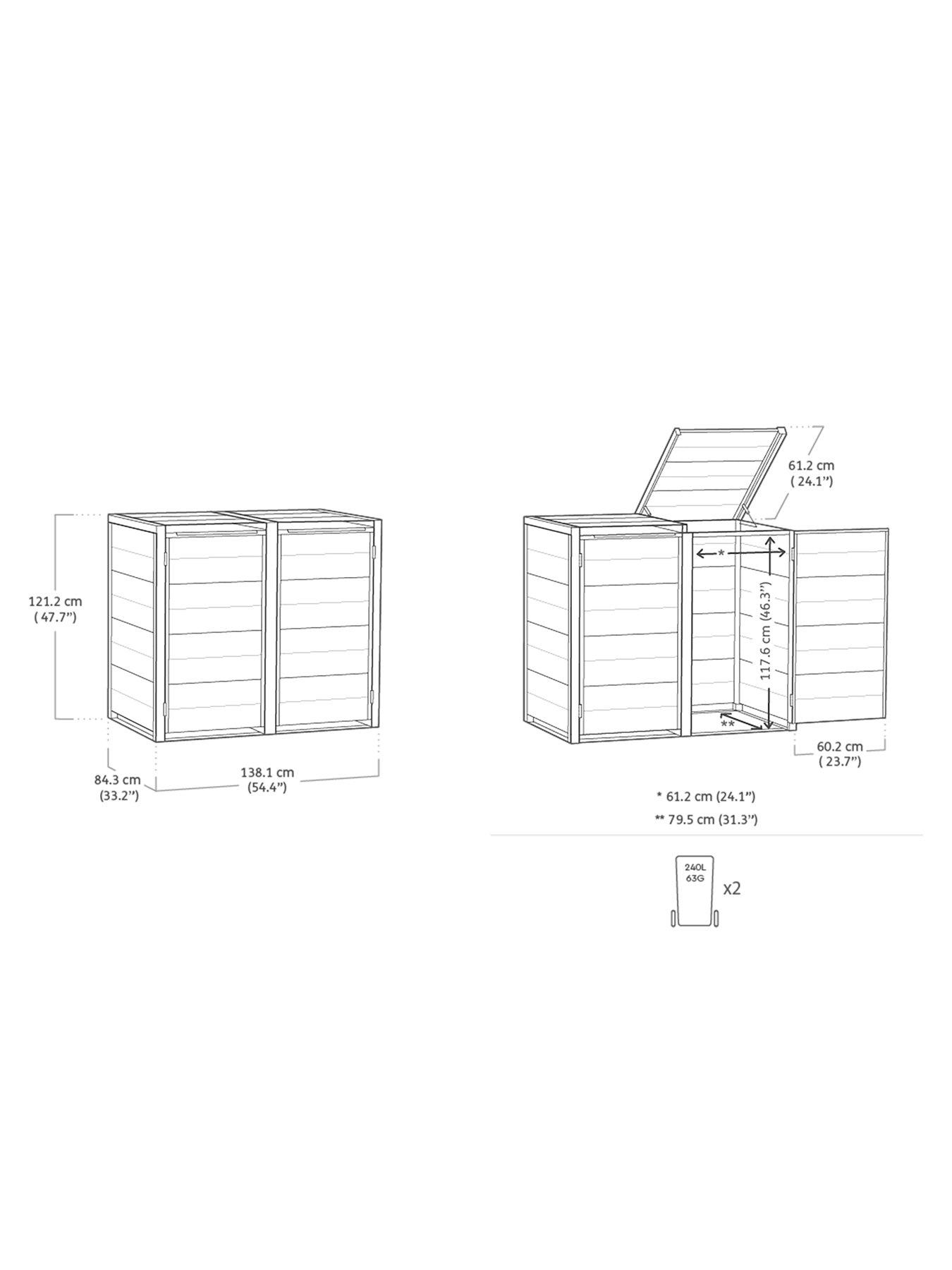 Image 7 of 7 of Keter Hideaway Bin Storage - Grey
