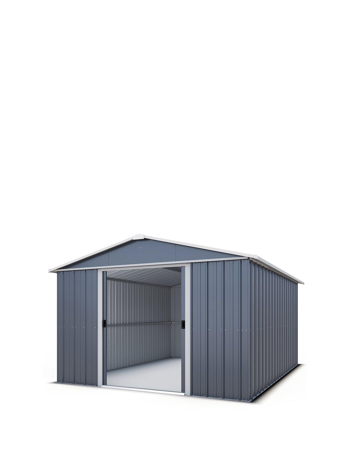 Image 2 of 6 of Yardmaster 10ft X 13ft Castleton Apex Roof Metal Shed With Floor Frame Kit