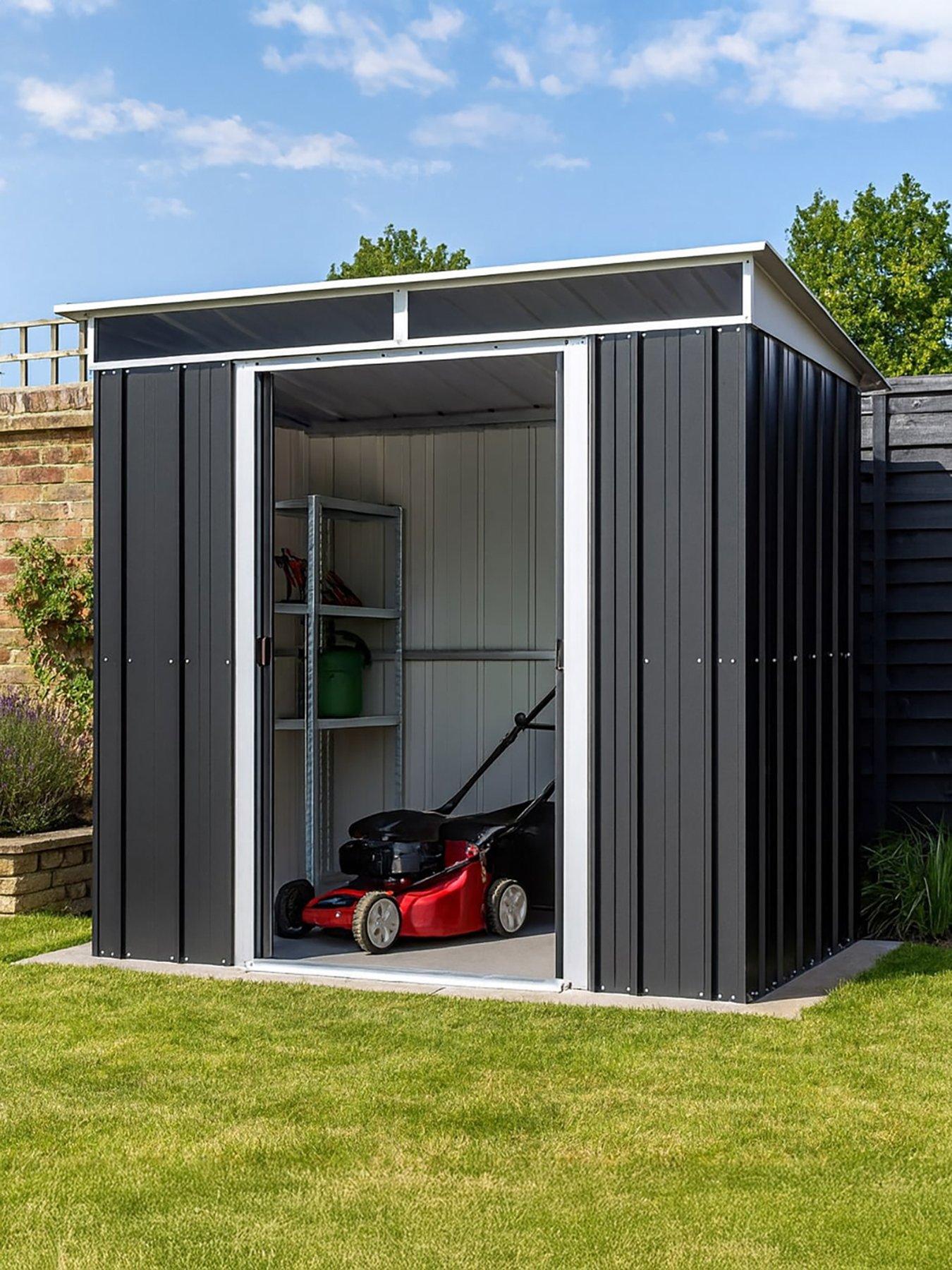yardmaster-8ft-x-5ft-toplight-pent-roof-metal-shedfront