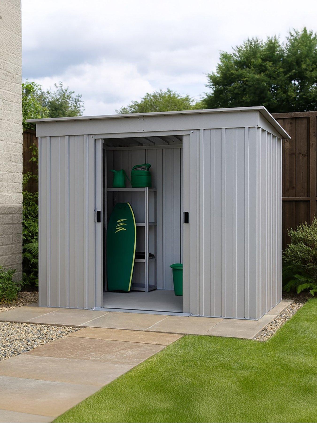 Yardmaster YARDMASTER 6 X 4 ft Double Door Metal Pent Roof Shed