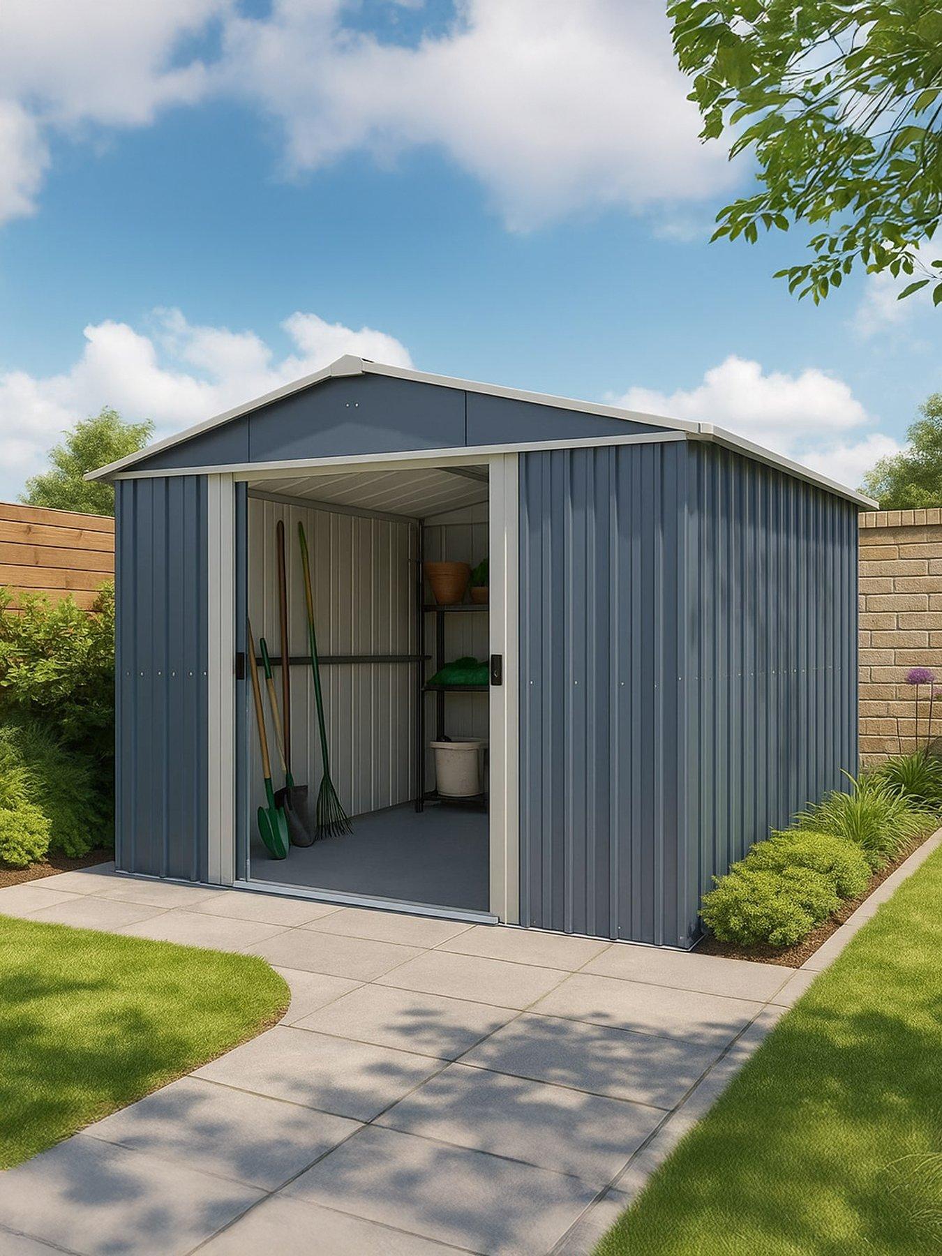Image 1 of 6 of Yardmaster 10ft X 13ft Castleton Apex Roof Metal Shed