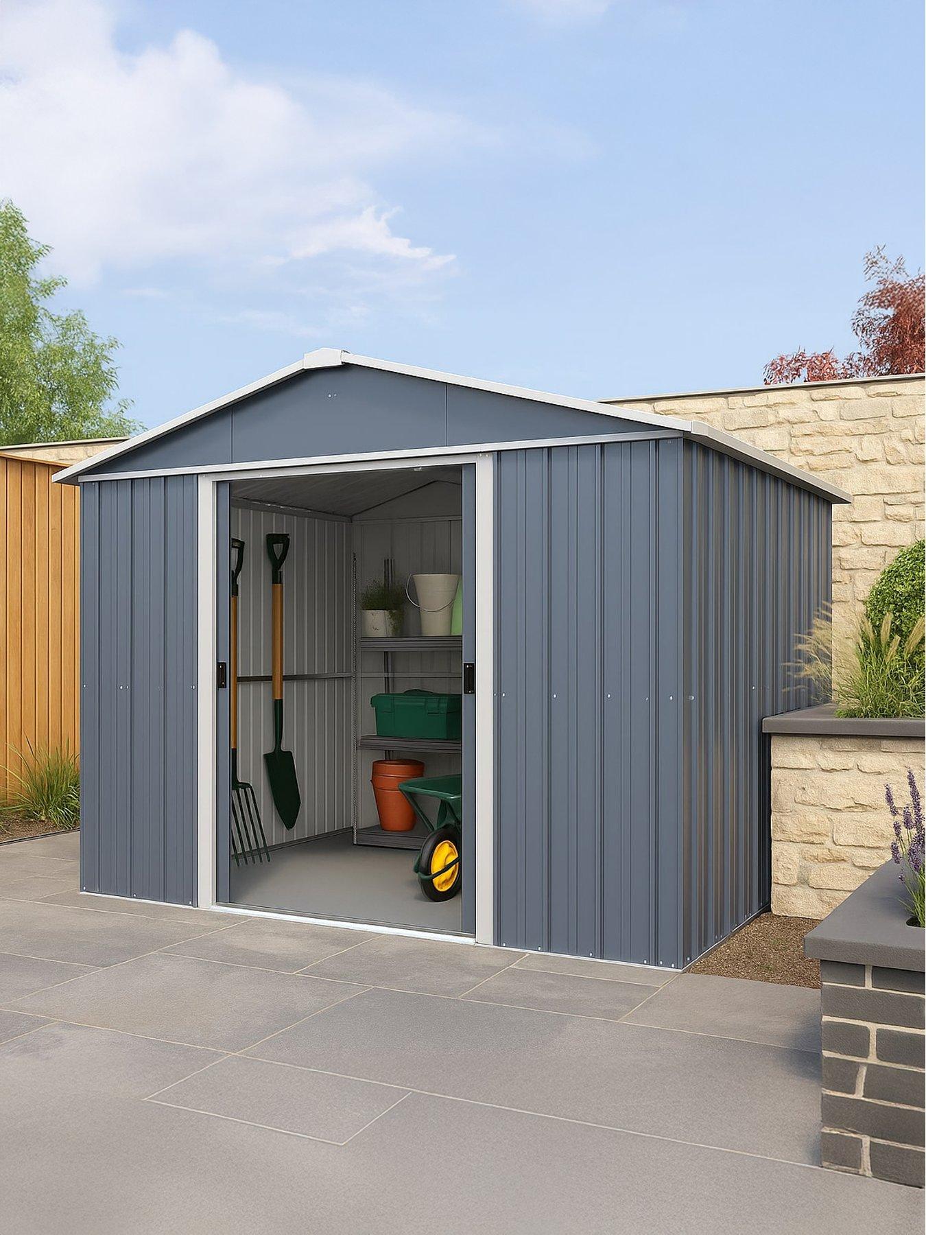 yardmaster-10ft-x-8ft-castleton-apex-roof-metal-shedfront