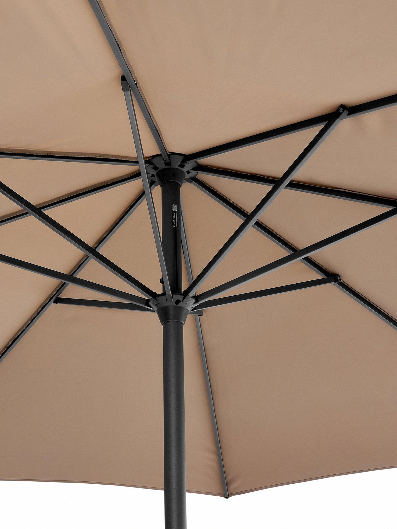 Image 5 of 6 of Pacific Riva 3.5M Round Luna Parasol Bundle- Taupe