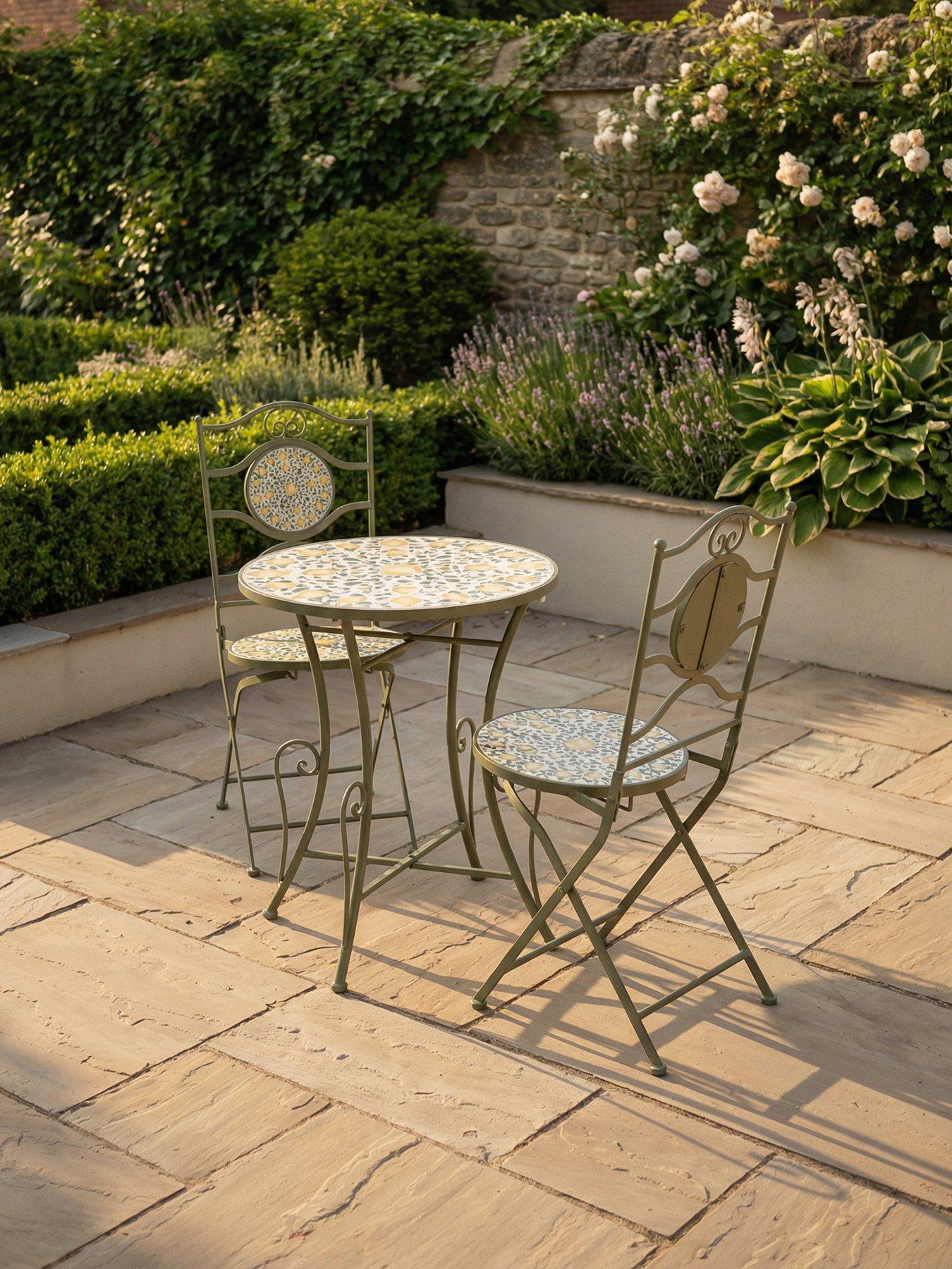 Image 1 of 3 of Scottish Everlastings Lemon Mosaic Bistro Set
