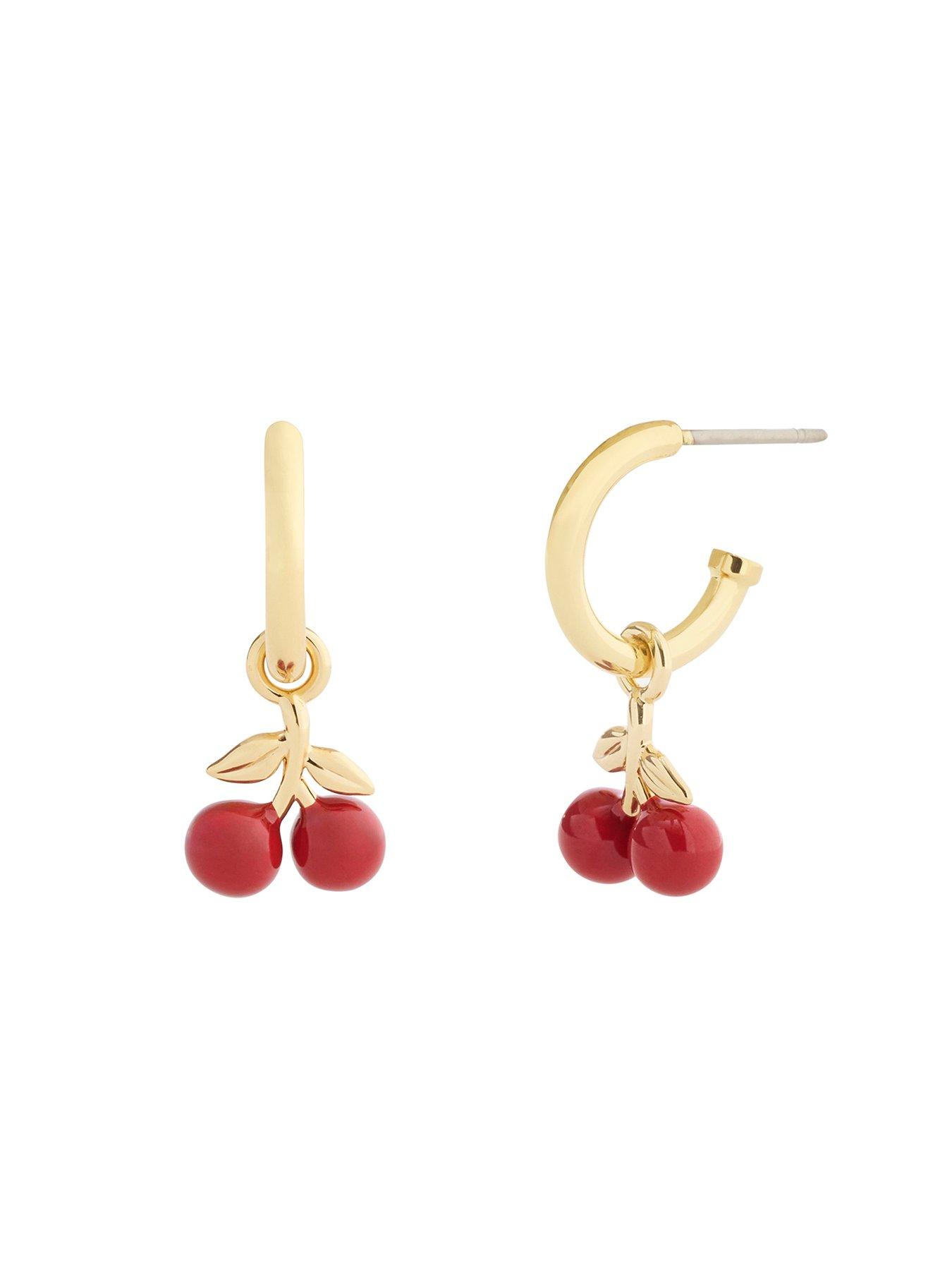 coach-enamel-cherry-huggie-earrings-redstillFront