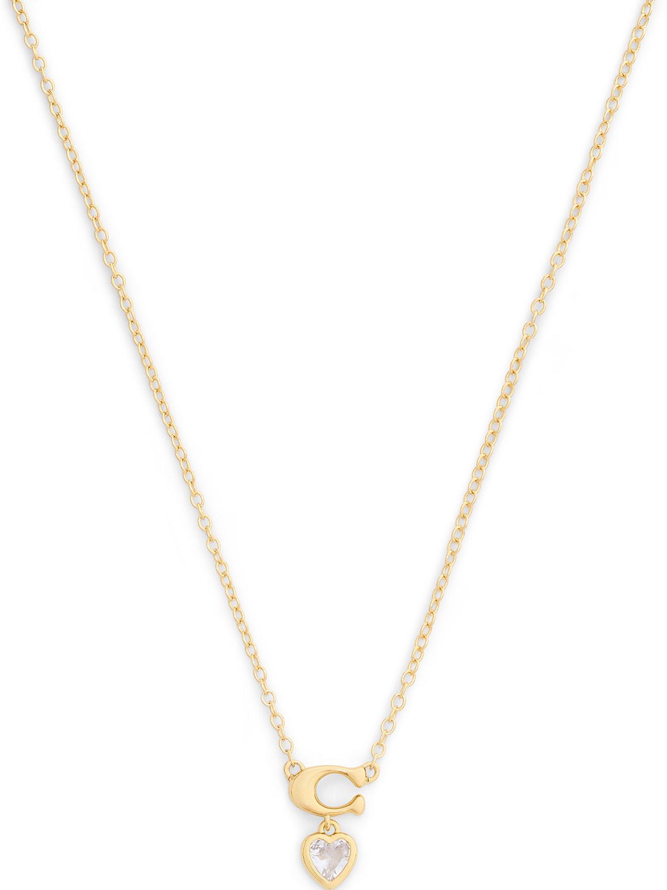 Image 3 of 4 of COACH Earrings And Necklace C Crystal Boxed Set