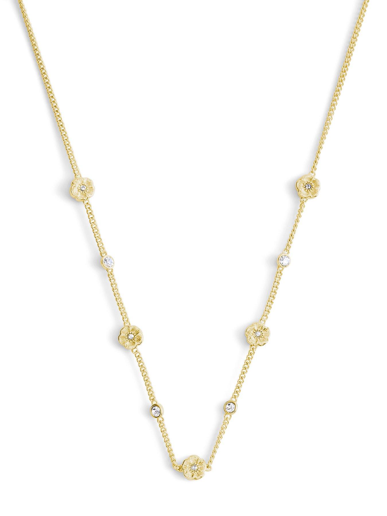 coach-textured-tearose-short-station-necklace-goldstillFront