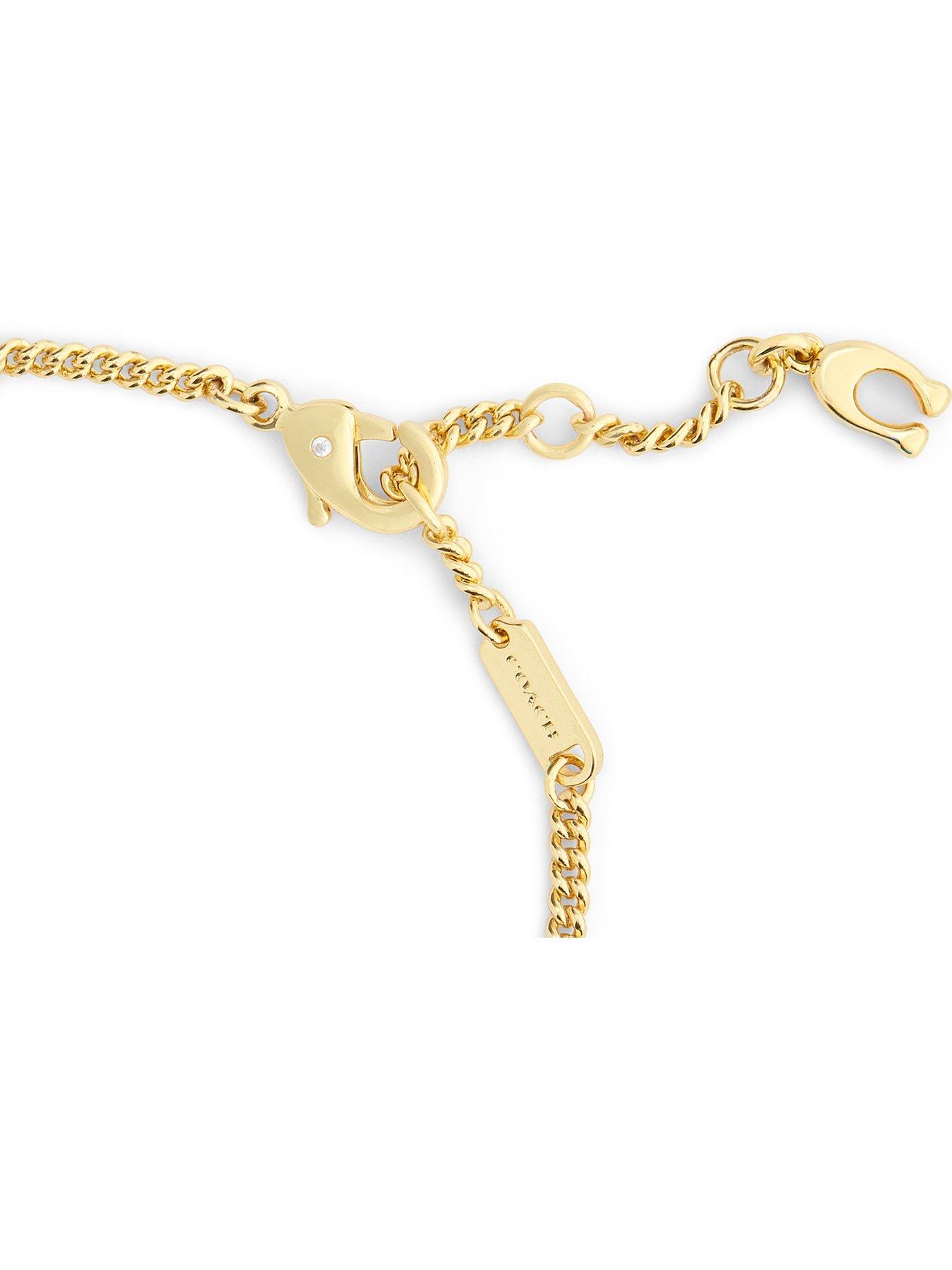 Image 3 of 4 of COACH Textured Tearose Flex Bracelet - Gold
