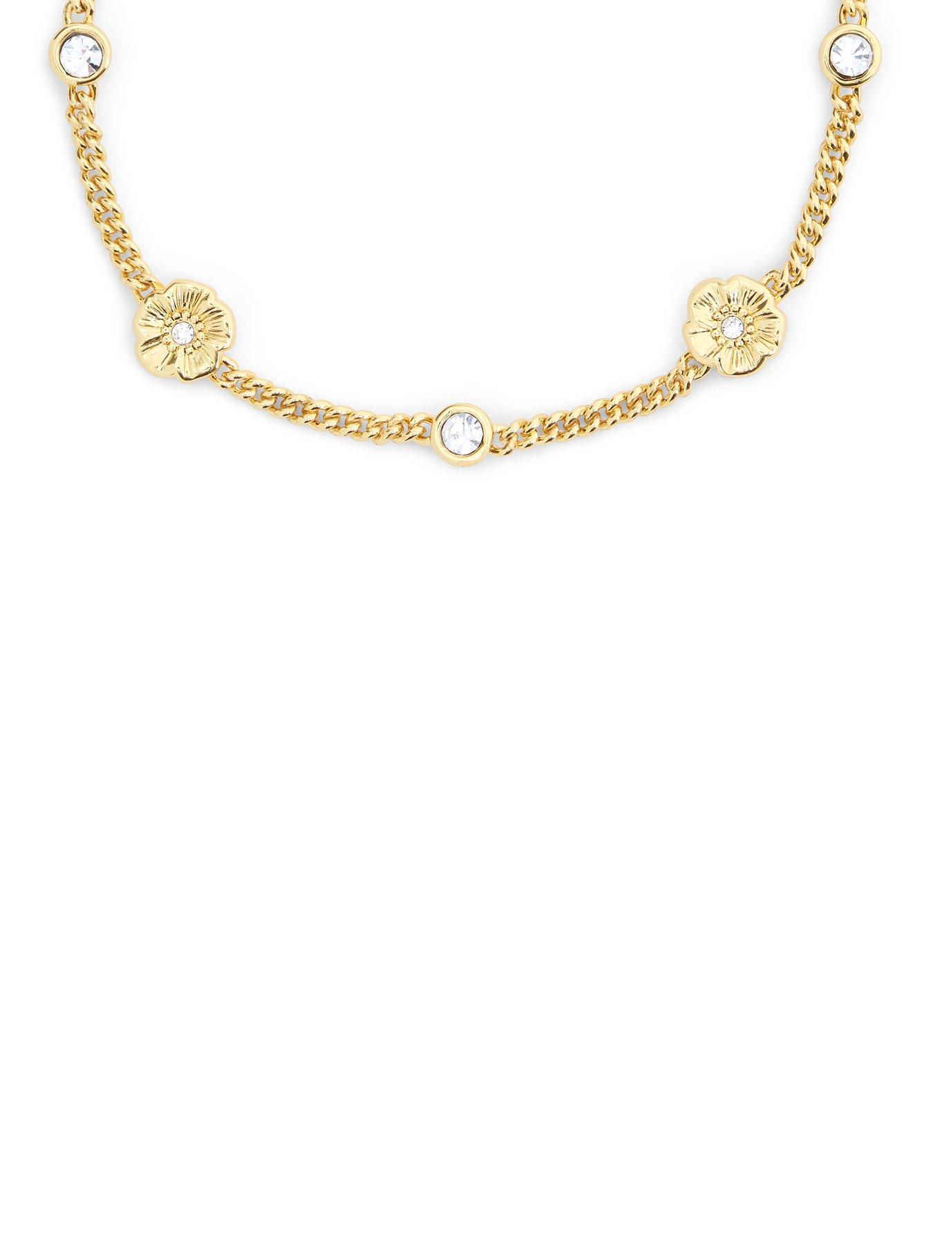 Image 4 of 4 of COACH Textured Tearose Flex Bracelet - Gold