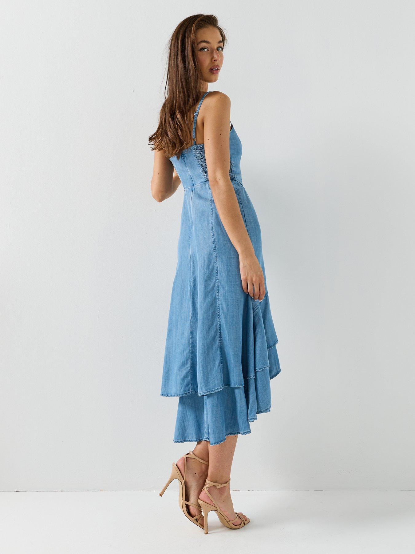Image 2 of 6 of Guess Marina Denim Dress - Blue