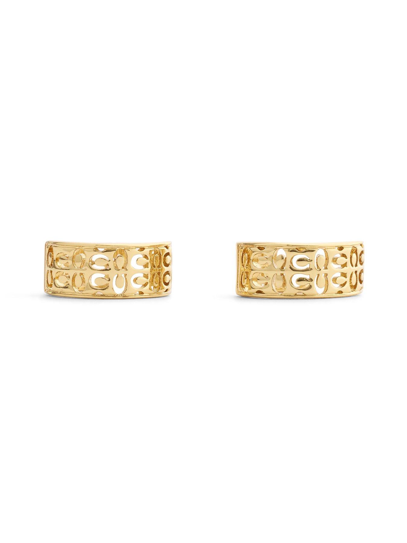 coach-quilted-c-huggie-earrings-goldstillFront