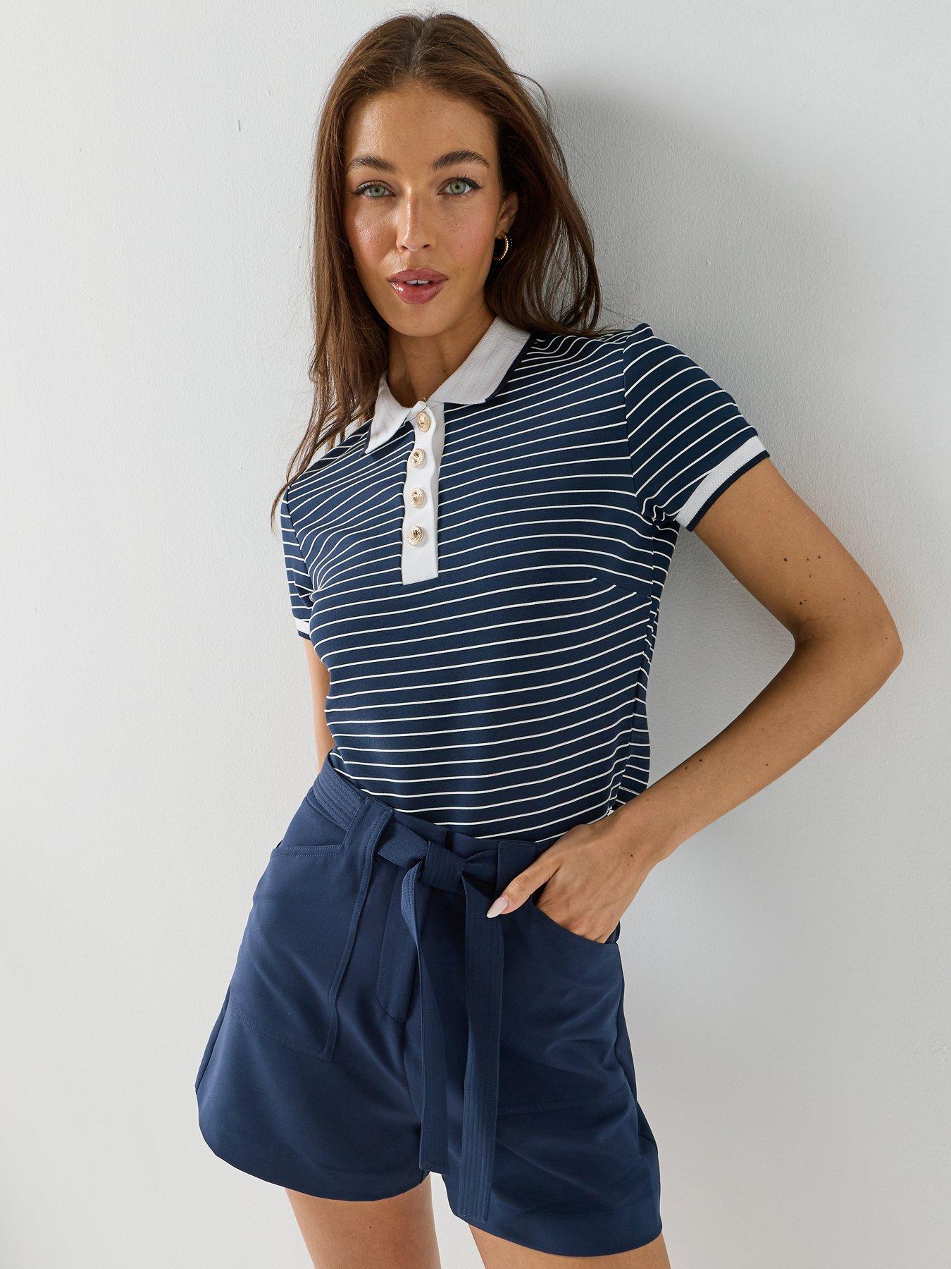 Image 4 of 5 of Guess New Valentina Shorts - Blue