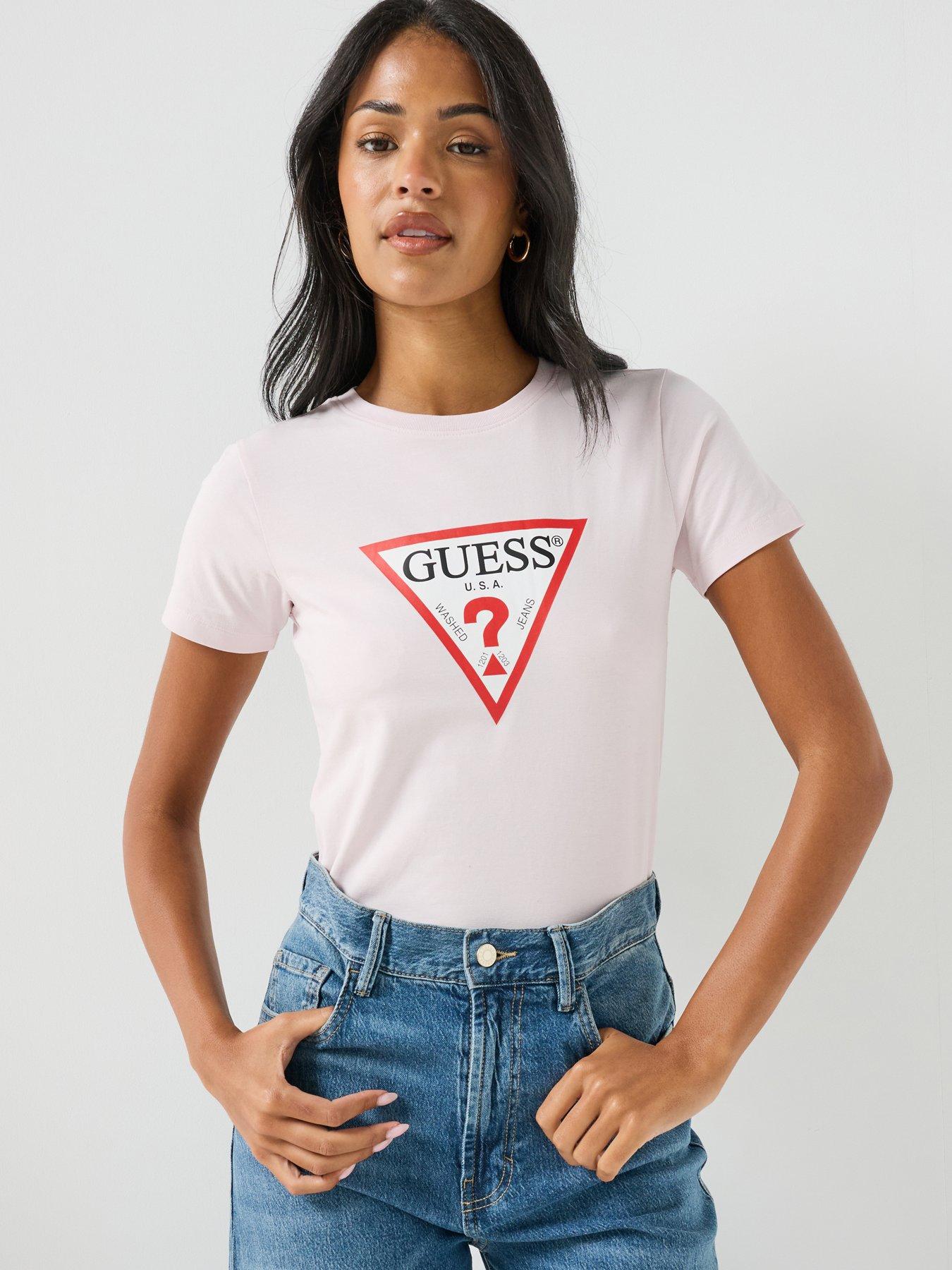 Guess Jeans Triangle Logo T-Shirt - White