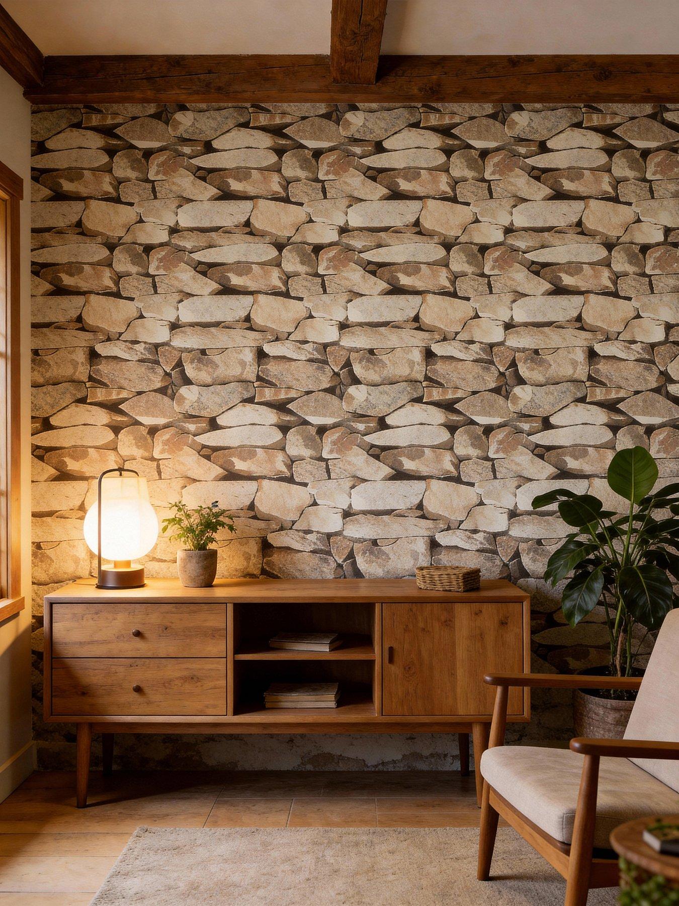 living-and-home-95m-rustic-stone-brick-textured-pvc-wallpaperfront