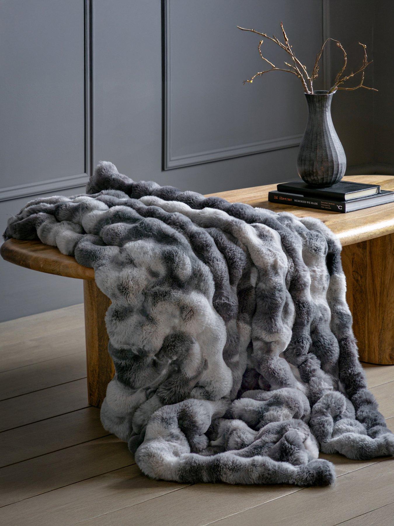Image 1 of 6 of Gallery Marshmallow Rabbit Faux Fur Throw 1300x1700mm