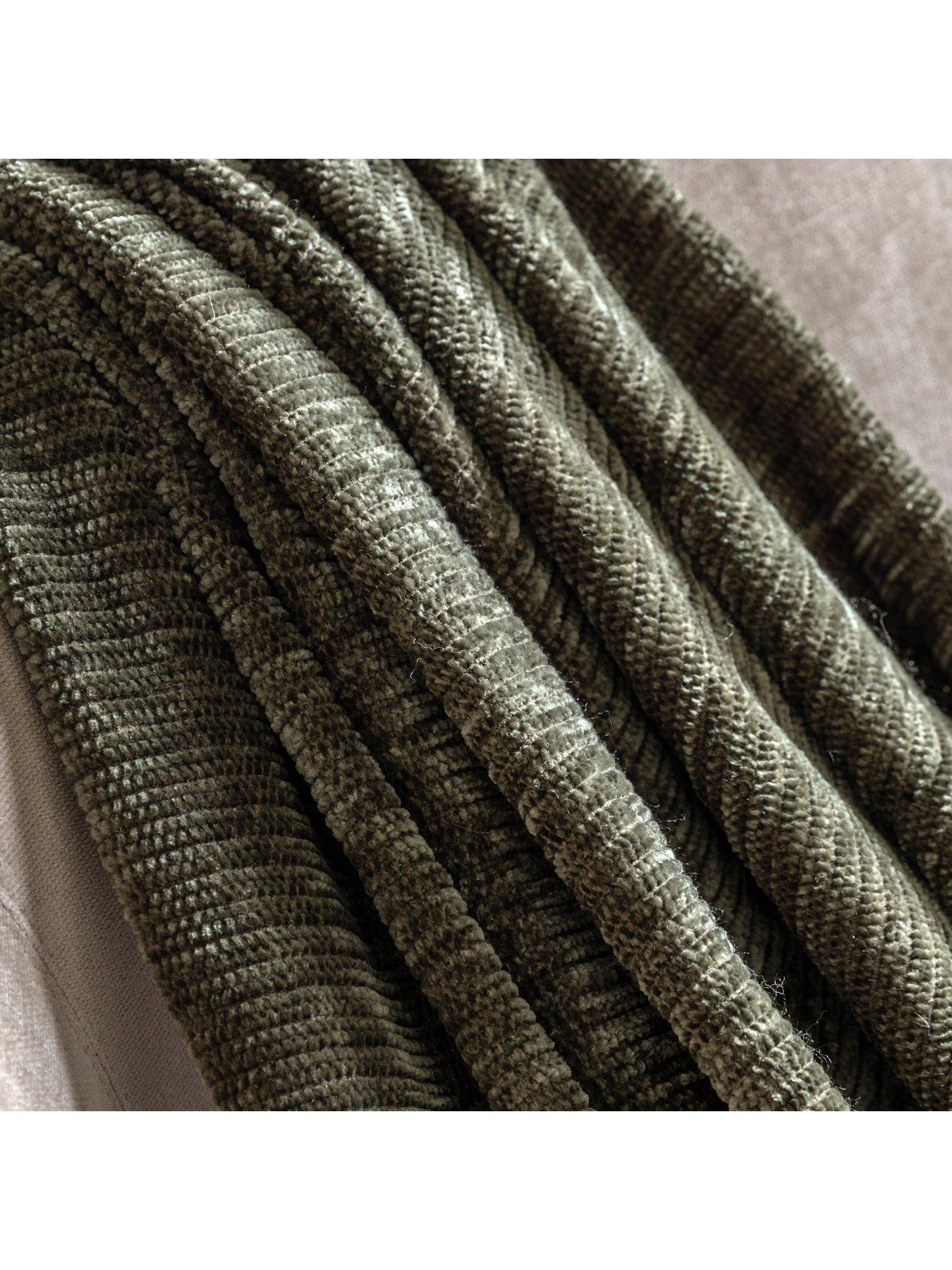 Image 3 of 3 of Gallery Willow Chenille Throw Khaki 1300x1700mm