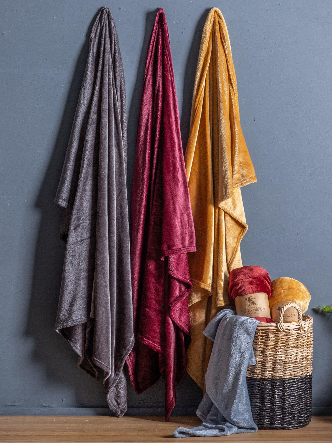 Gallery Direct Rolled Flannel Fleece Ink 1400x1800mm