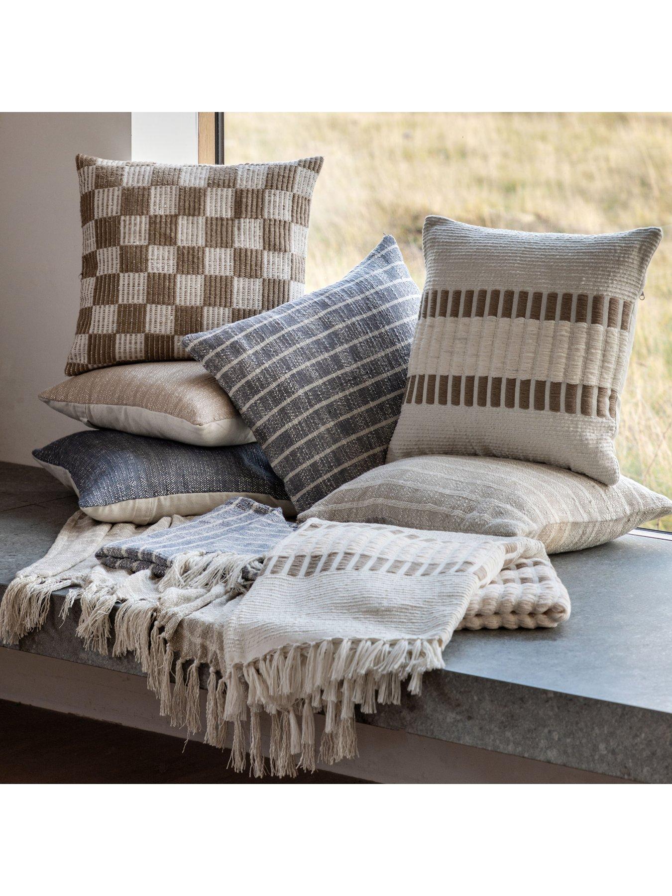 Image 3 of 6 of Gallery Melford Stripe Cushion Ink 450x450mm