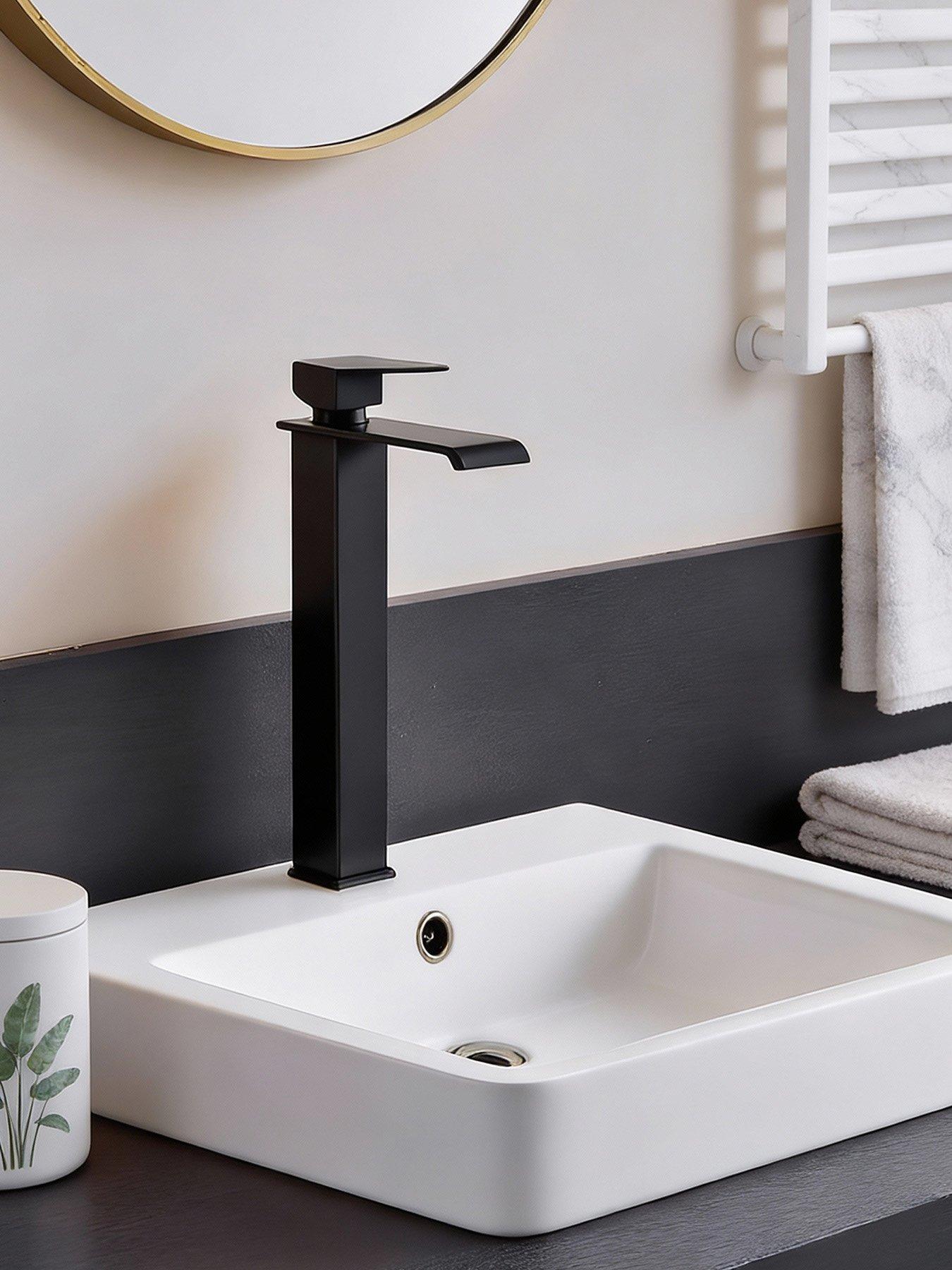 Living And Home Black 304 Stainless Steel Basin Mixer Tap in One Colour