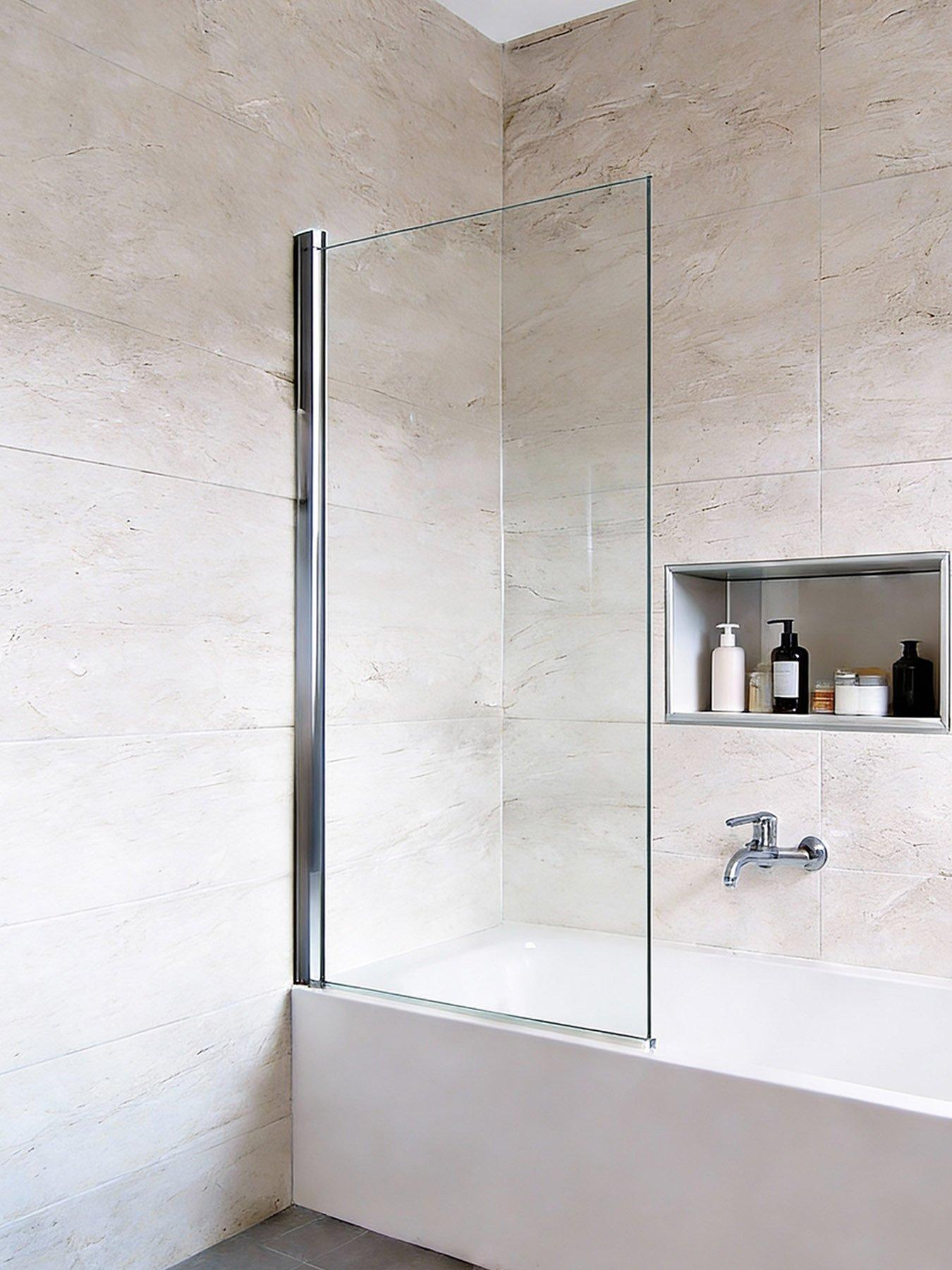 Living And Home Transparent Glass 180 Degree Rotating Shower Screen 80*140 Cm in One Colour
