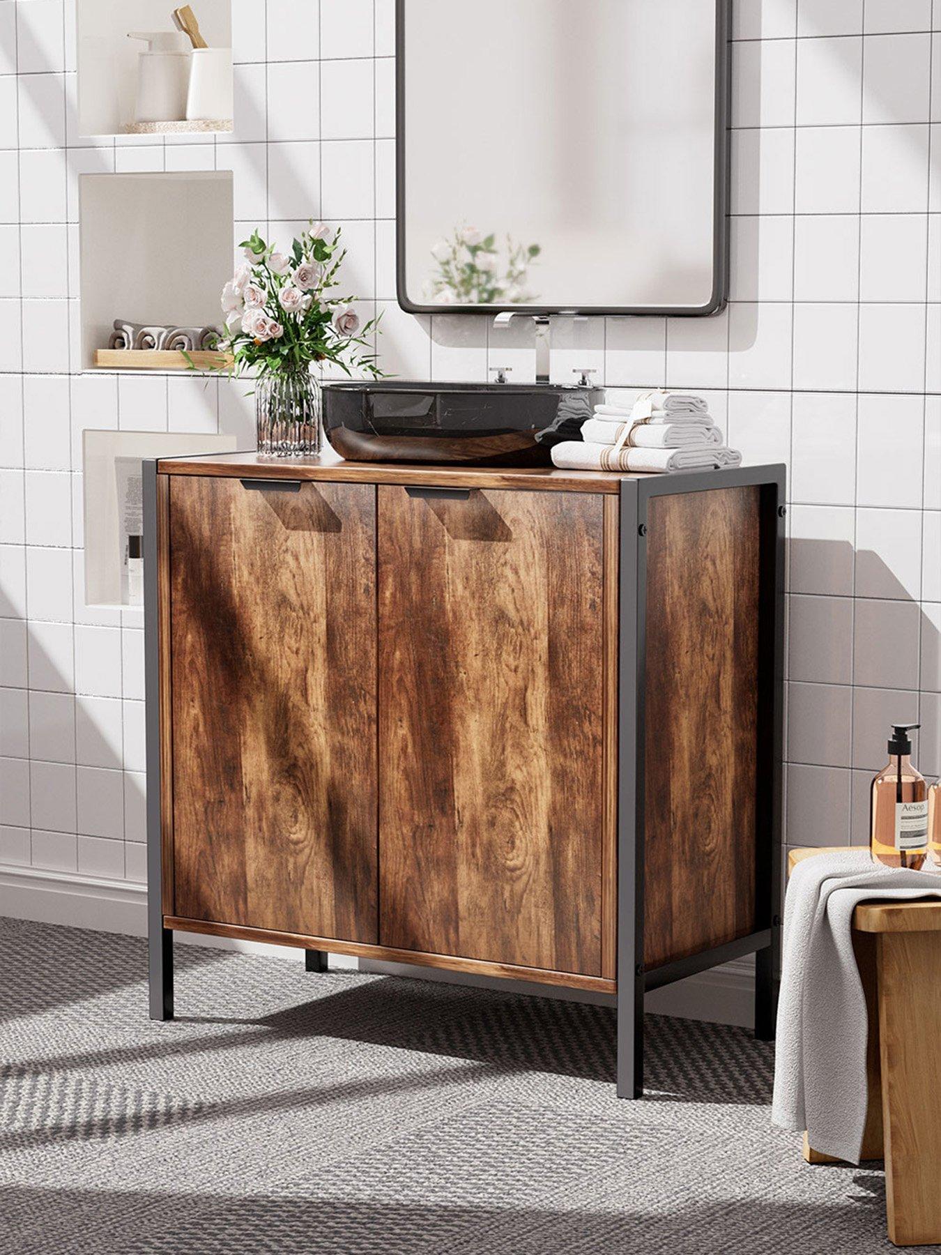 Living and Home Double Door U-Shaped Under Sink Cabinet