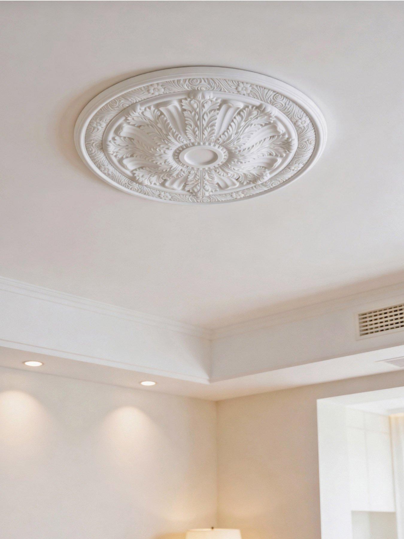 Image 2 of 7 of Living and Home Plaster Ceiling Roses 76cm Dia x 6.5cm H