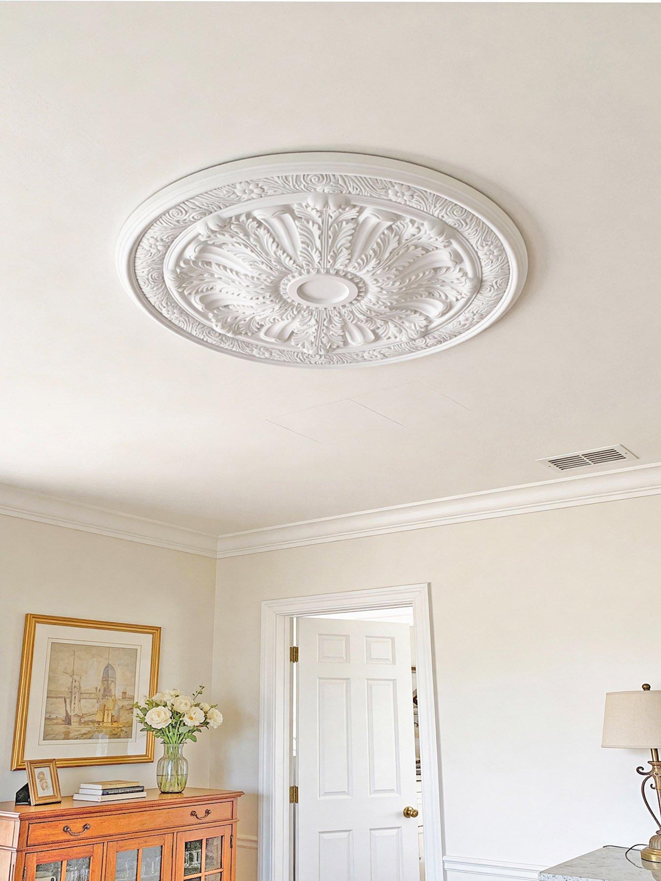 Image 3 of 7 of Living and Home Plaster Ceiling Roses 76cm Dia x 6.5cm H