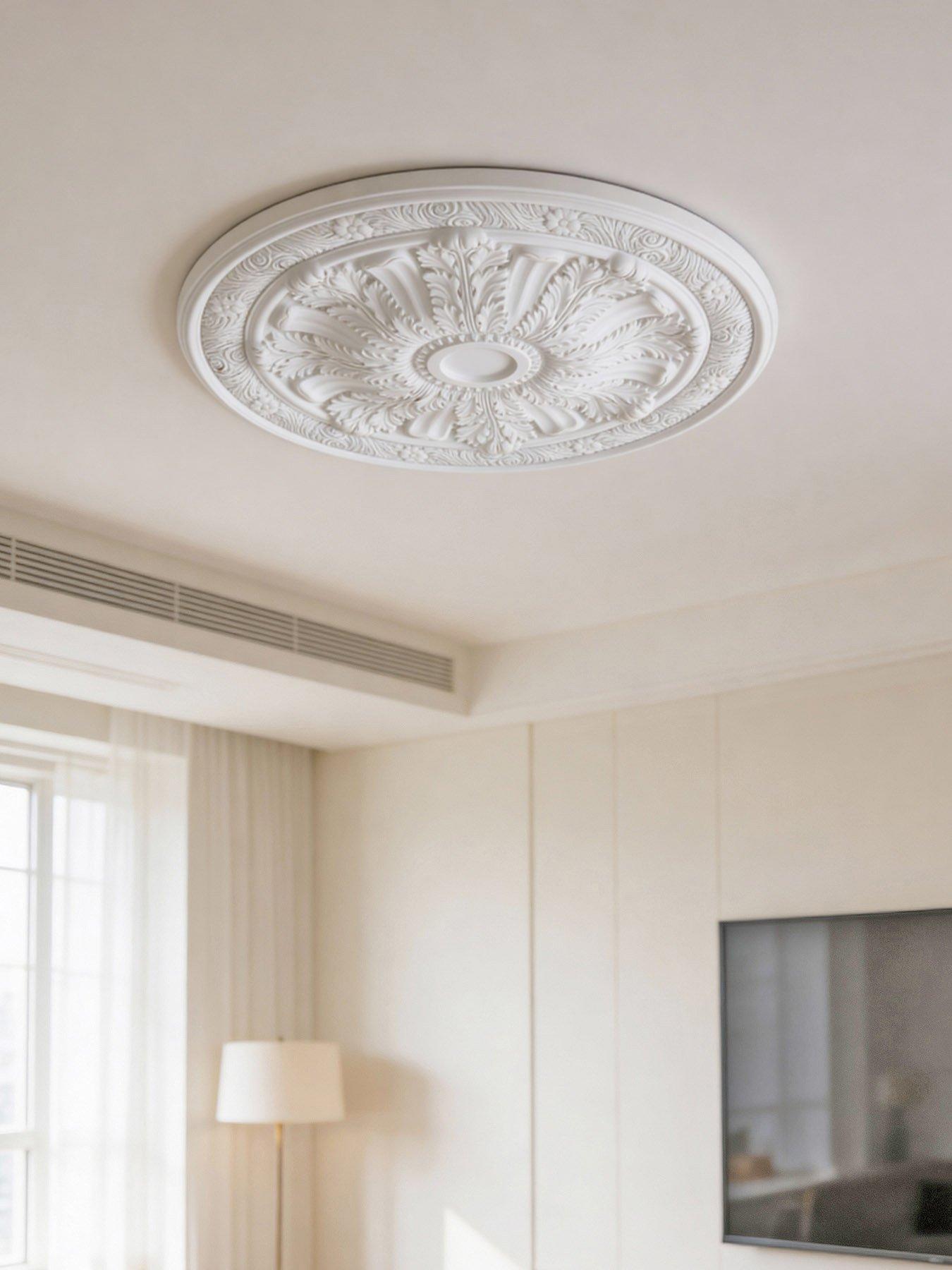 Image 4 of 7 of Living and Home Plaster Ceiling Roses 76cm Dia x 6.5cm H
