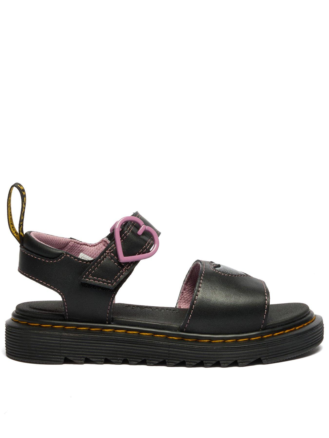 Dr Martens Junior Marlowe Hearts Ii J Sandal Black Lucido+nebula Glitter