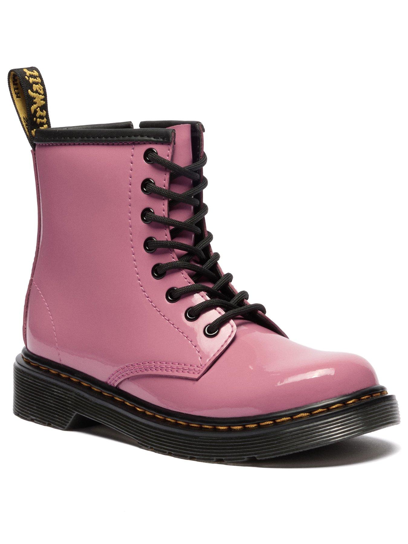 dr-martens-junior-1460-j-8-eye-boot-dms-pink-patent-lamperstillFront