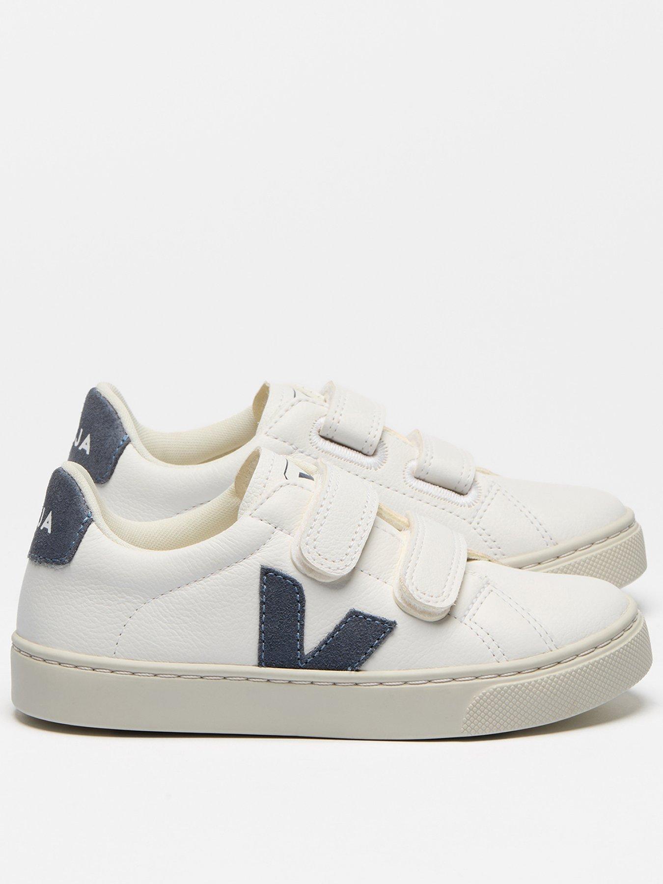 Image 1 of 3 of Veja Kids Esplar Leather Trainers - Beige