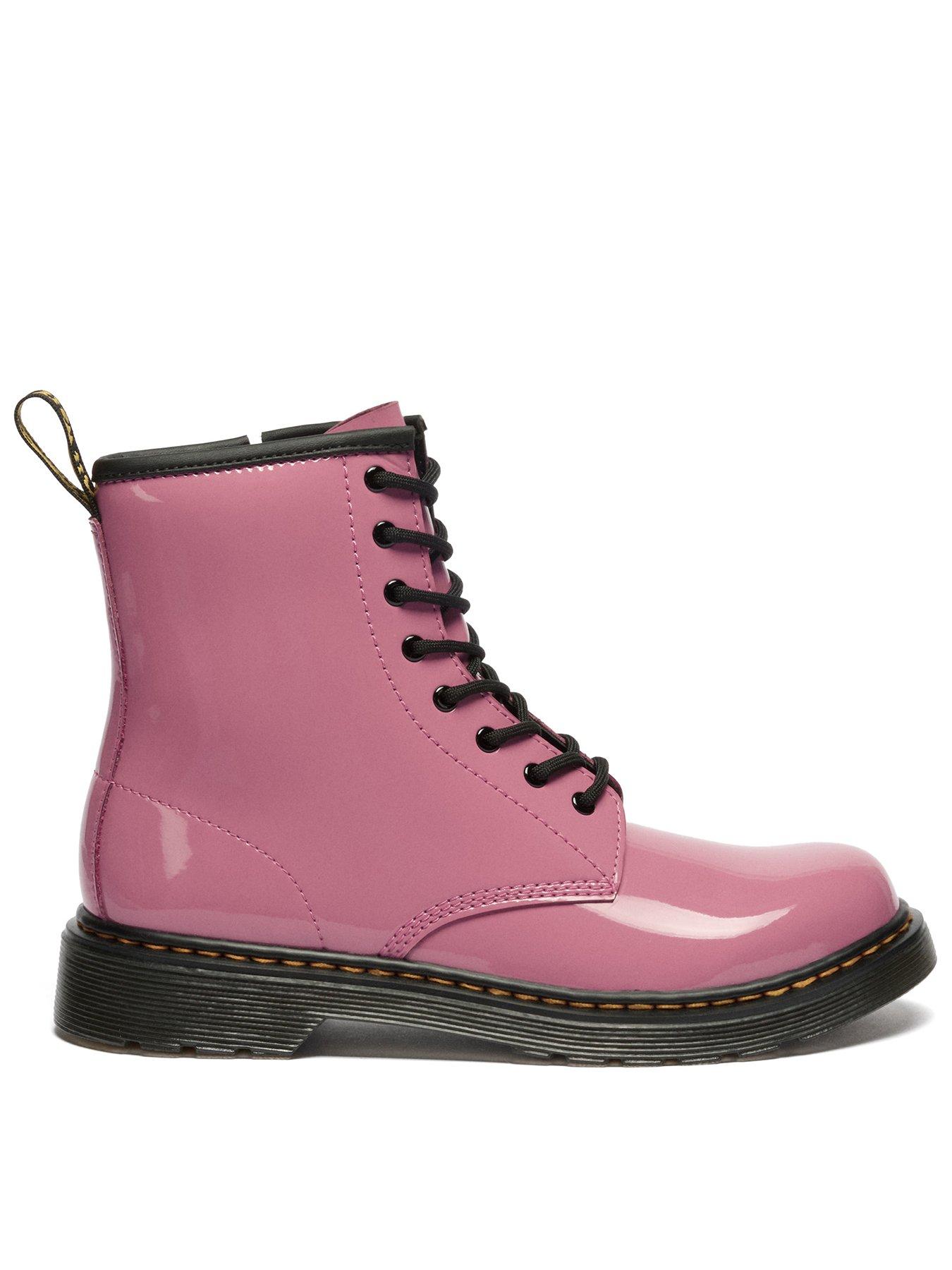 Image 1 of 7 of Dr Martens Youth 1460 Patent Leather Lace-up Boot - Pink