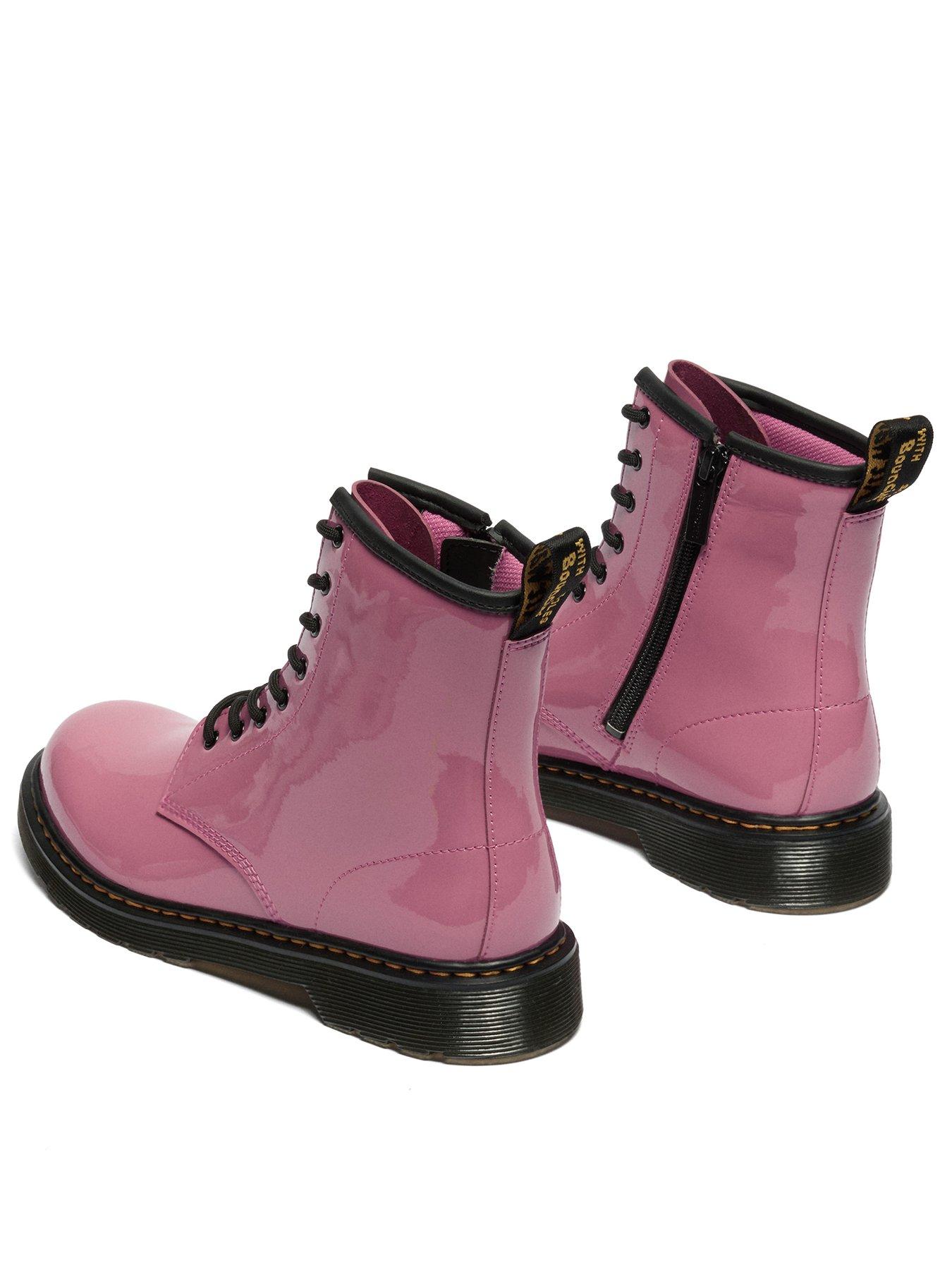 Image 3 of 7 of Dr Martens Youth 1460 Patent Leather Lace-up Boot - Pink