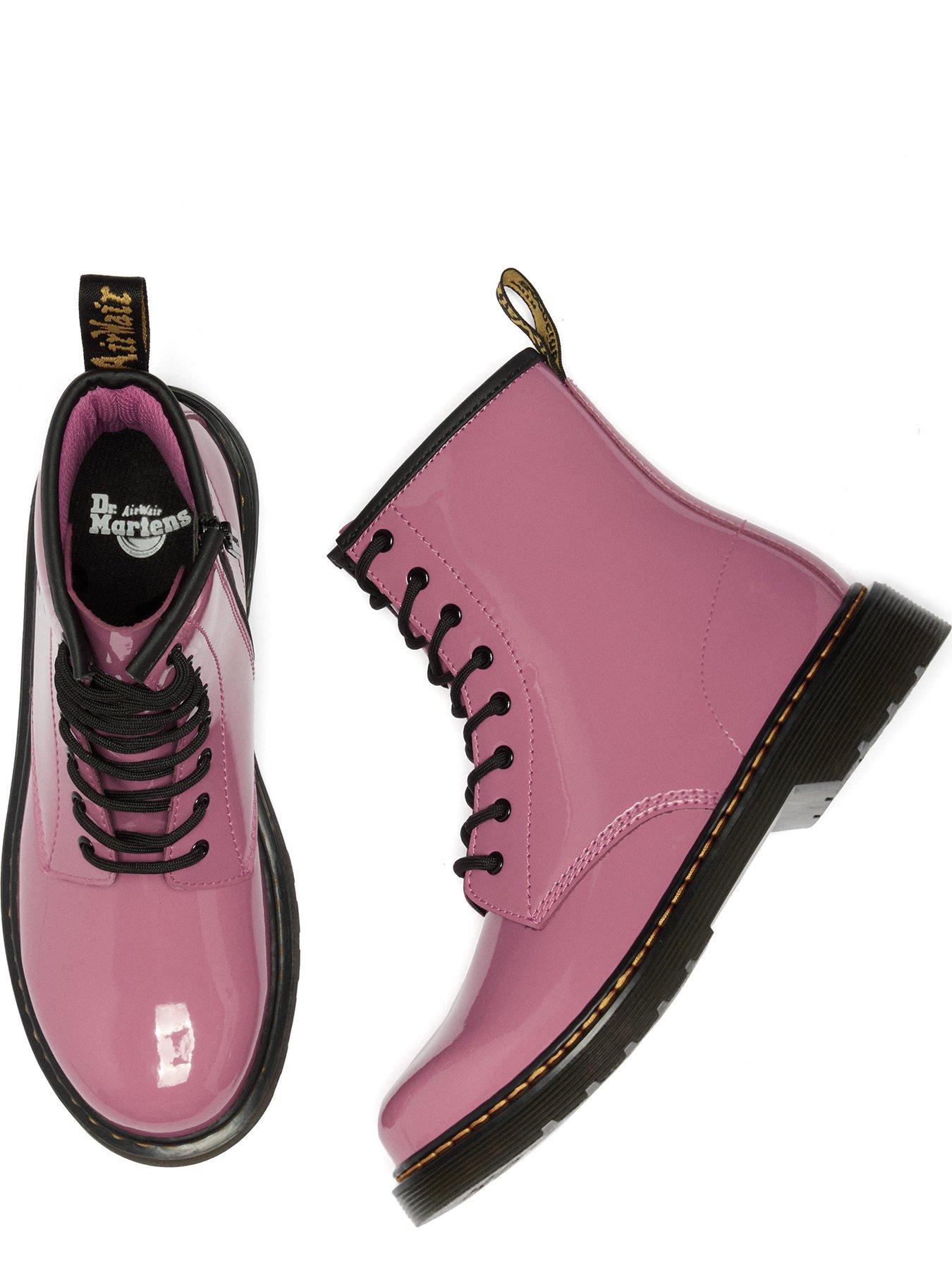 Image 4 of 7 of Dr Martens Youth 1460 Patent Leather Lace-up Boot - Pink