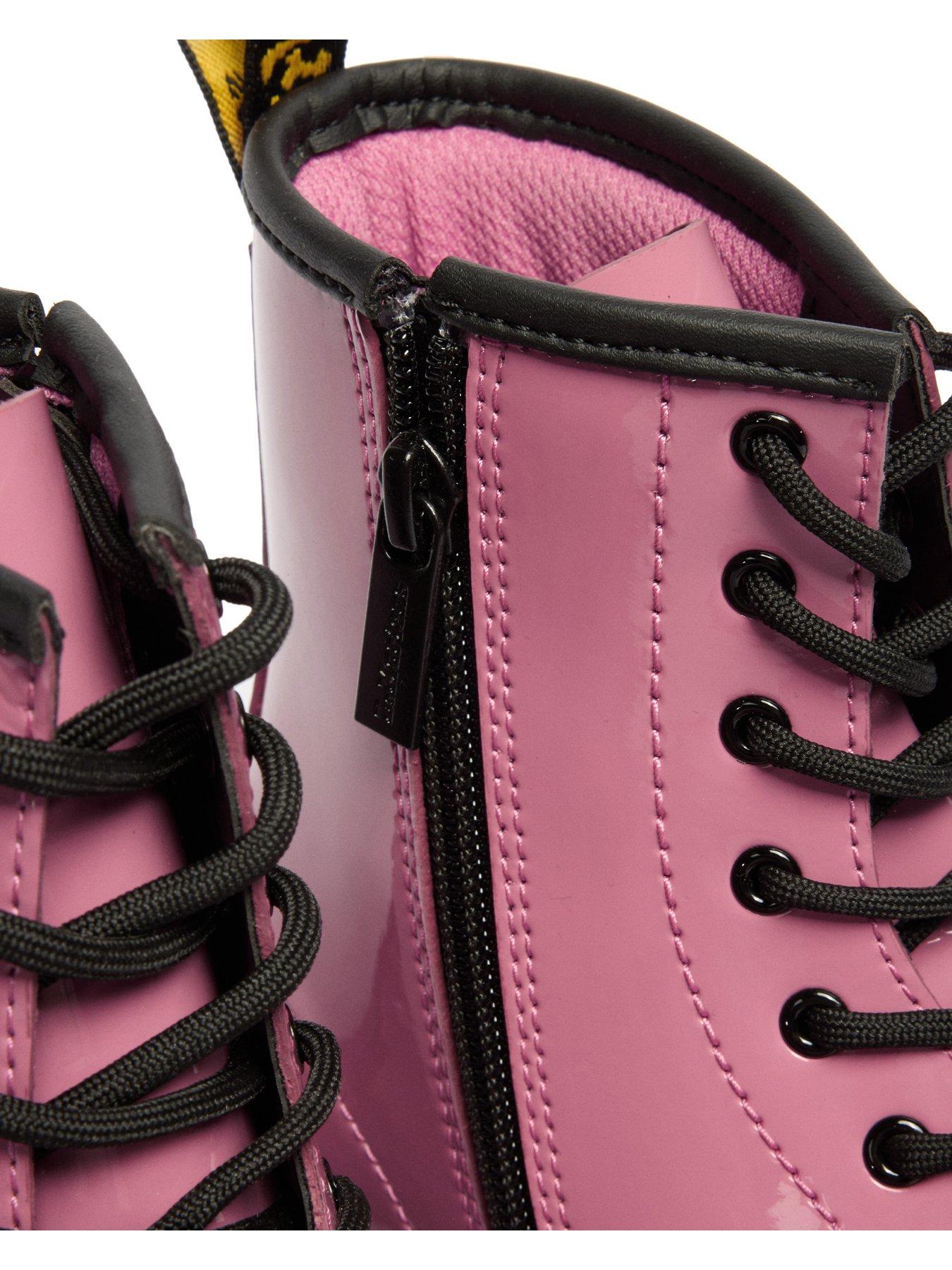 Image 6 of 7 of Dr Martens Youth 1460 Patent Leather Lace-up Boot - Pink