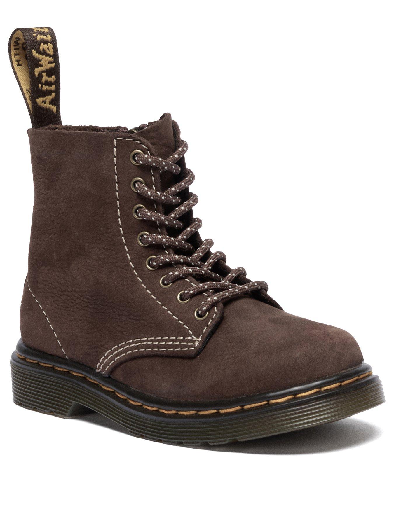 dr-martens-toddler-1460-pascal-tumbled-nubuck-lace-up-boot-dark-brownstillFront