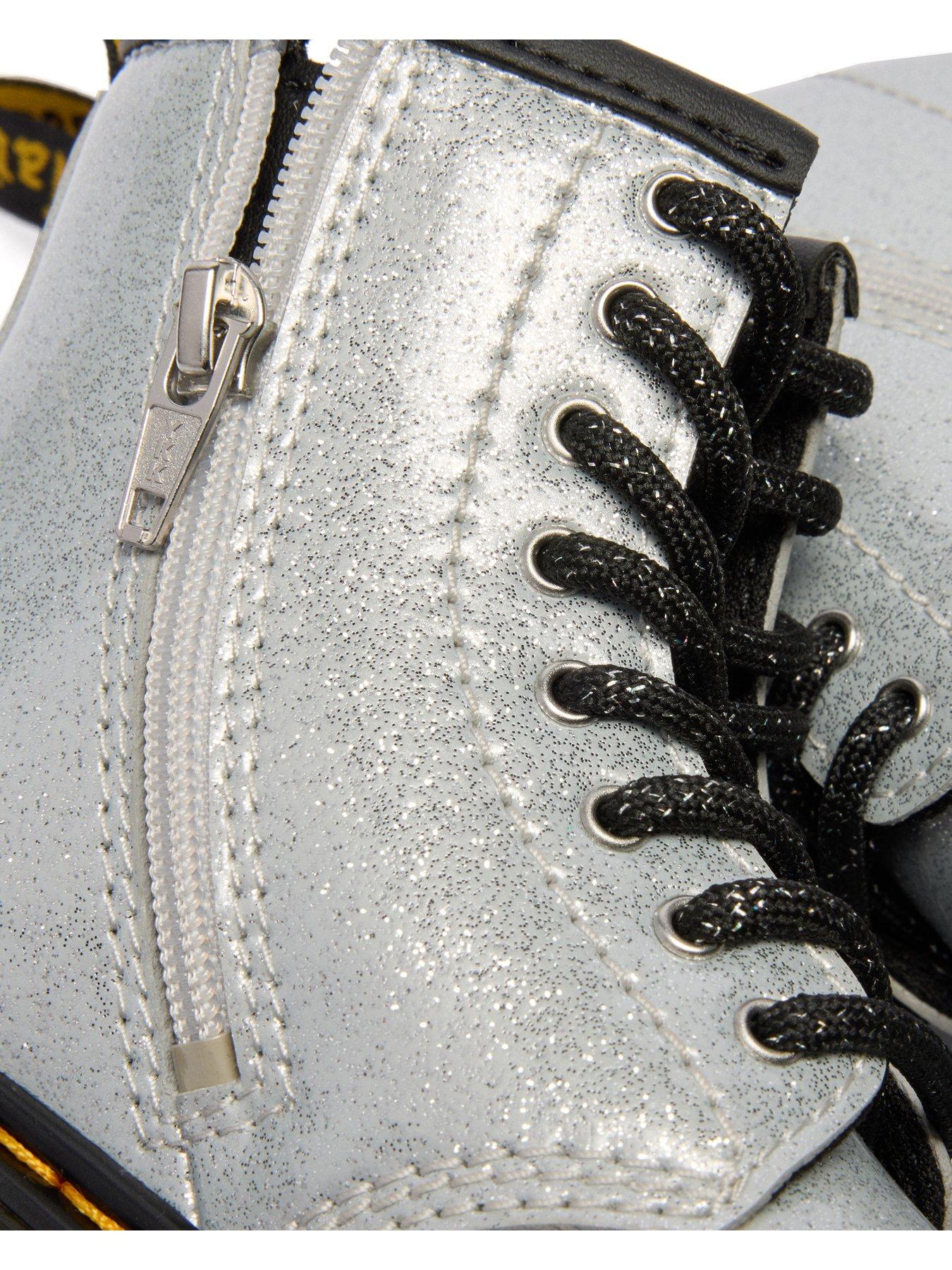 Image 6 of 6 of Dr Martens Junior 1460 8 Eye Leather Boot - Silver Nebula Glitter